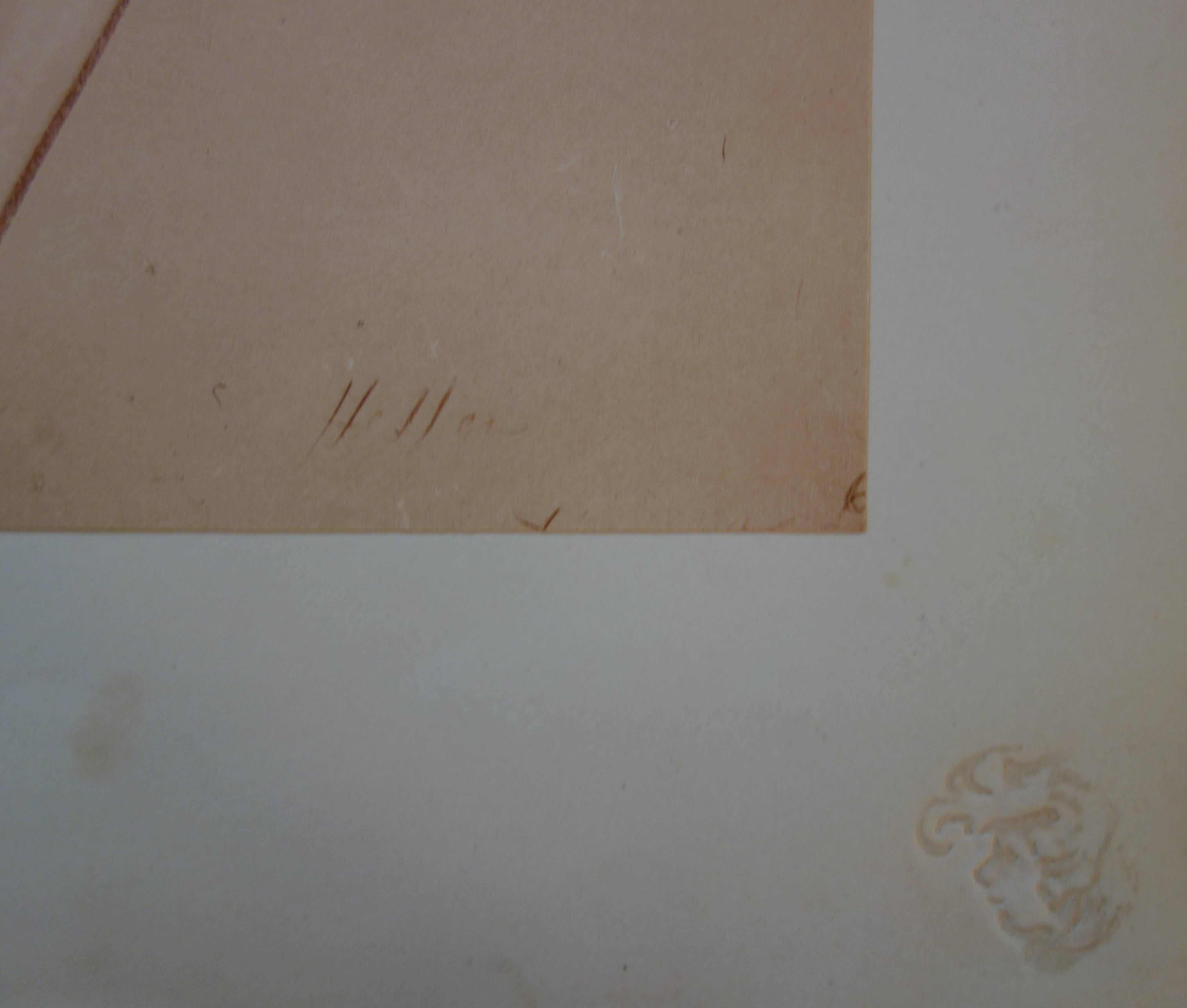 Classical Studies of a Lady - Original lithograph - Printed signature, 1897 For Sale 2
