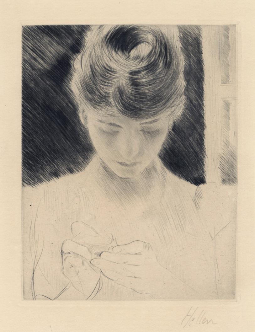 Jeune Femme Cousant; Madame Helleu  (Young Woman Sewing, artist's wife)