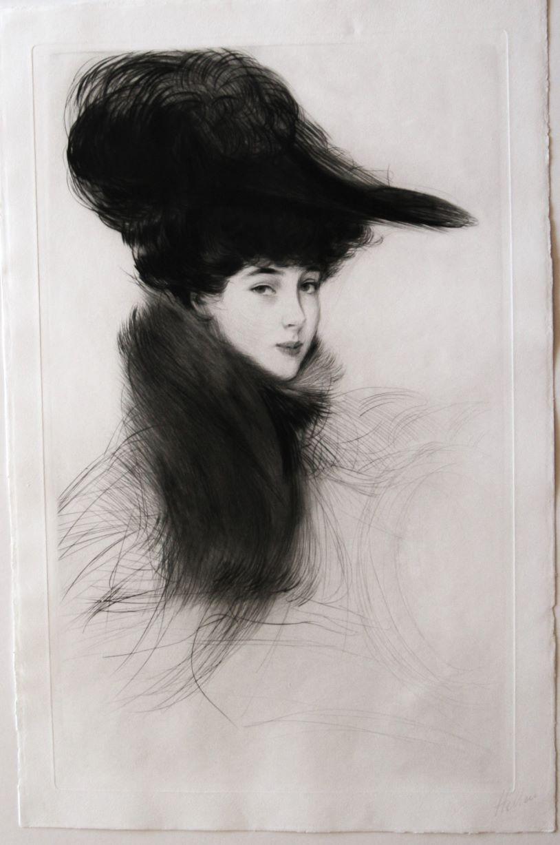 La Duchesse de Marlborough, Consuelo Vanderbilt - Impressionist Print by Paul César Helleu