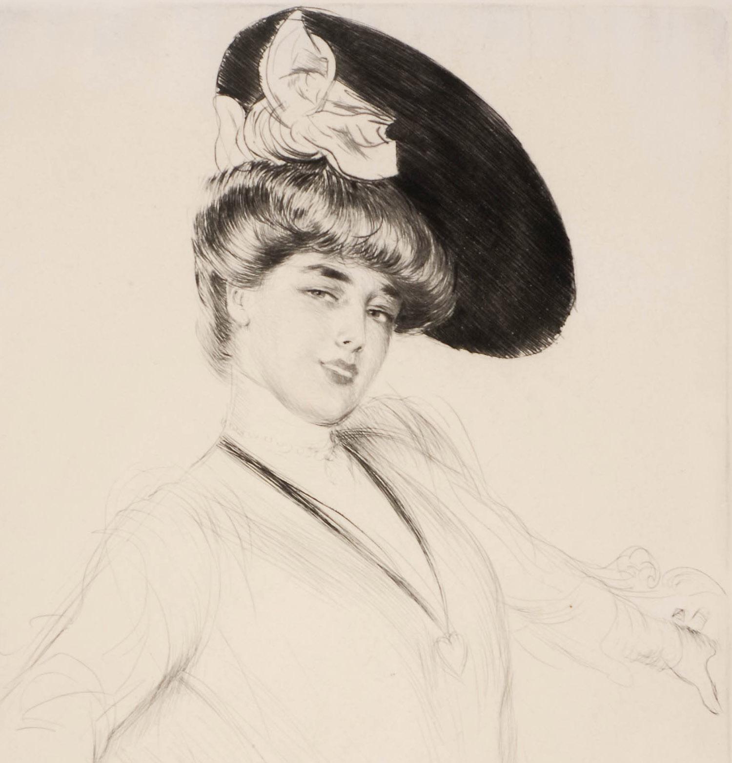 Fräulein Taylor (Art nouveau), Print, von Paul César Helleu