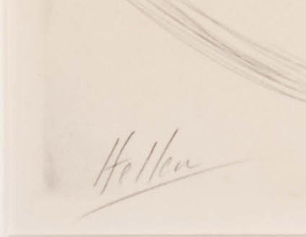 Fräulein Taylor (Weiß), Portrait Print, von Paul César Helleu