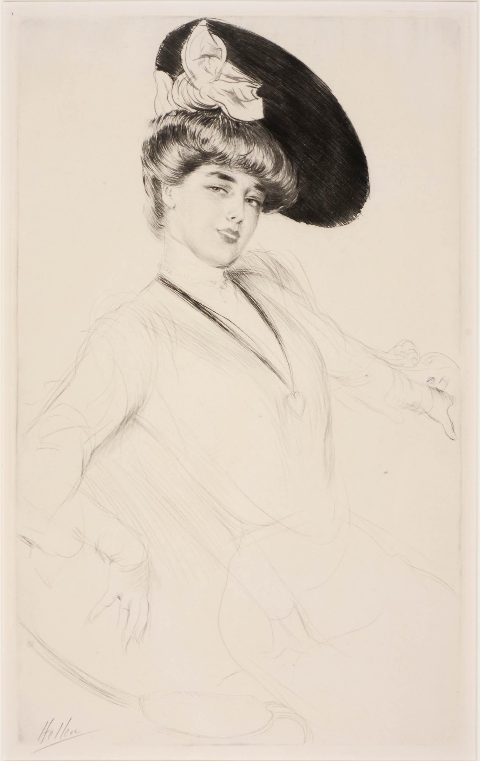 Paul César Helleu Portrait Print – Fräulein Taylor