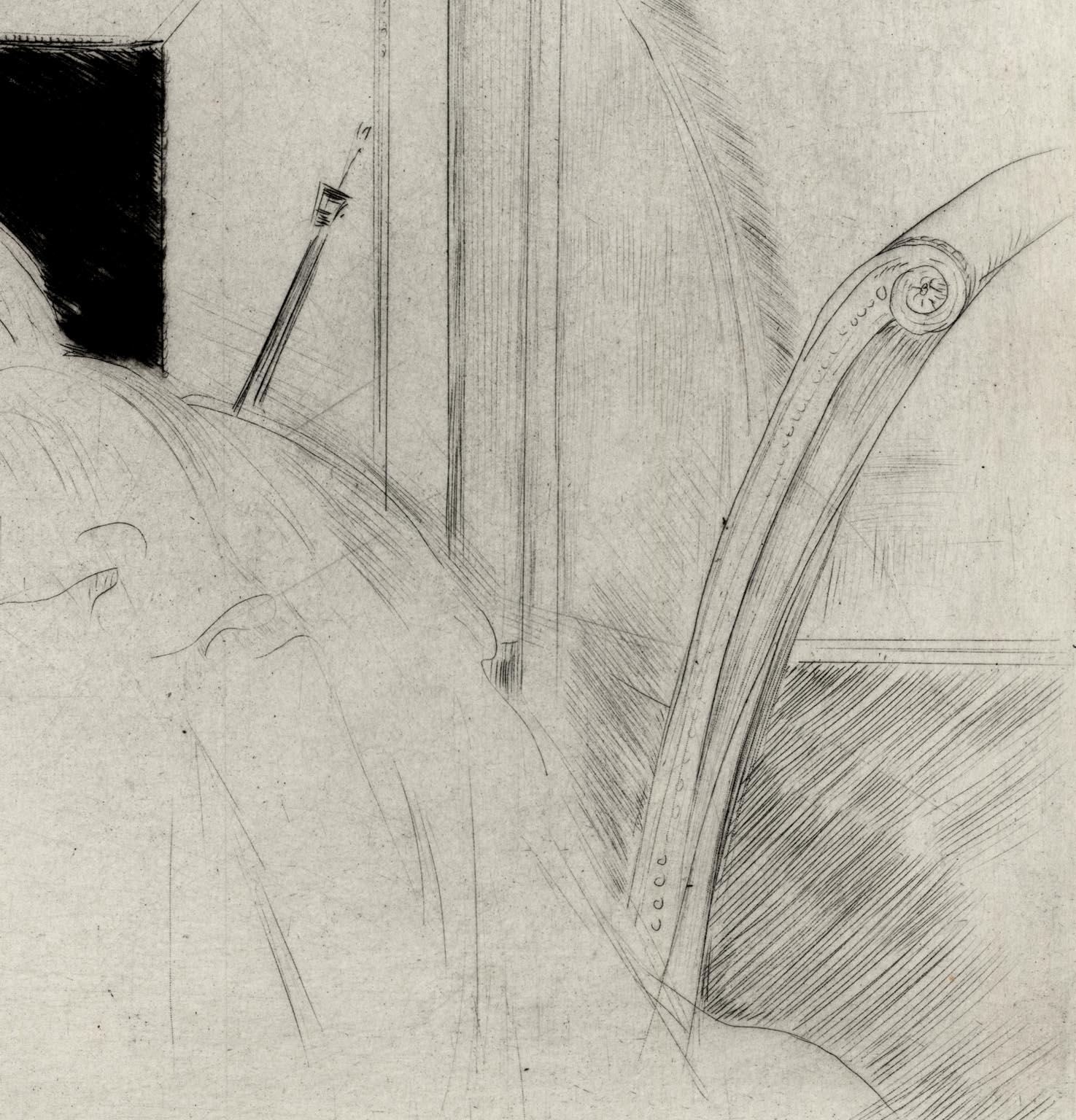 Mme. Helleu by the Fireplace - Post-Impressionist Print by Paul César Helleu