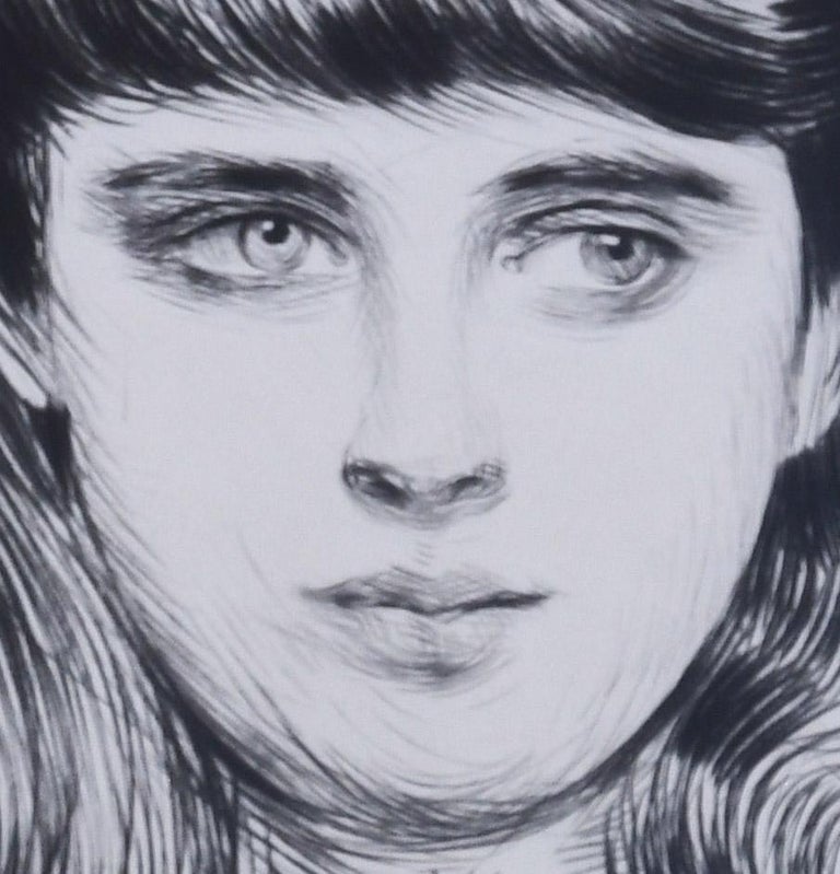 Portrait de petite fille, en buste, cheveux sur les epaules (Ellen 14 ans)   - Print by Paul César Helleu