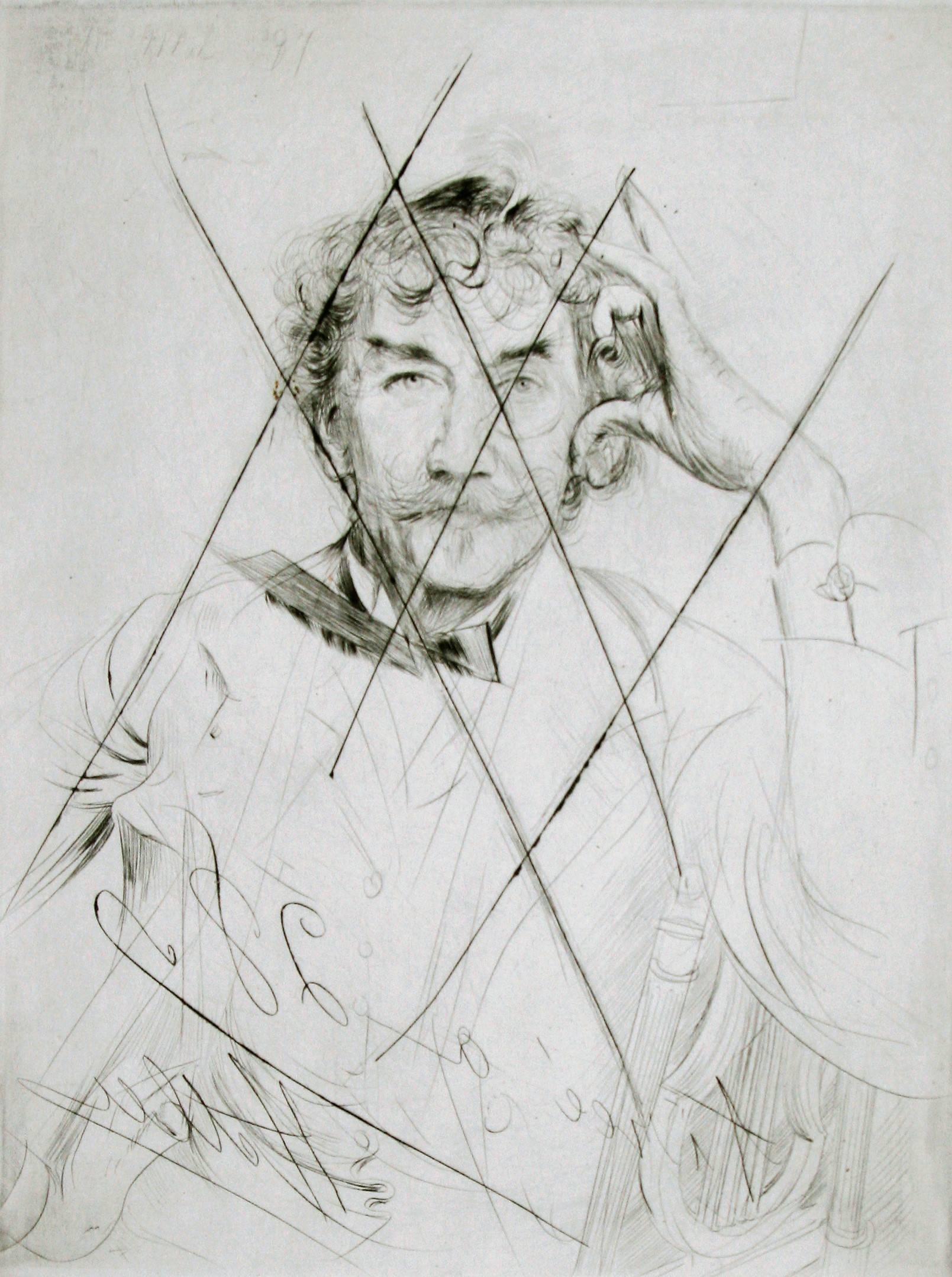 Portrait of Whistler with the Monacle.