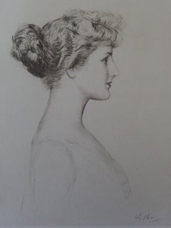 Profile of a Woman - Etching