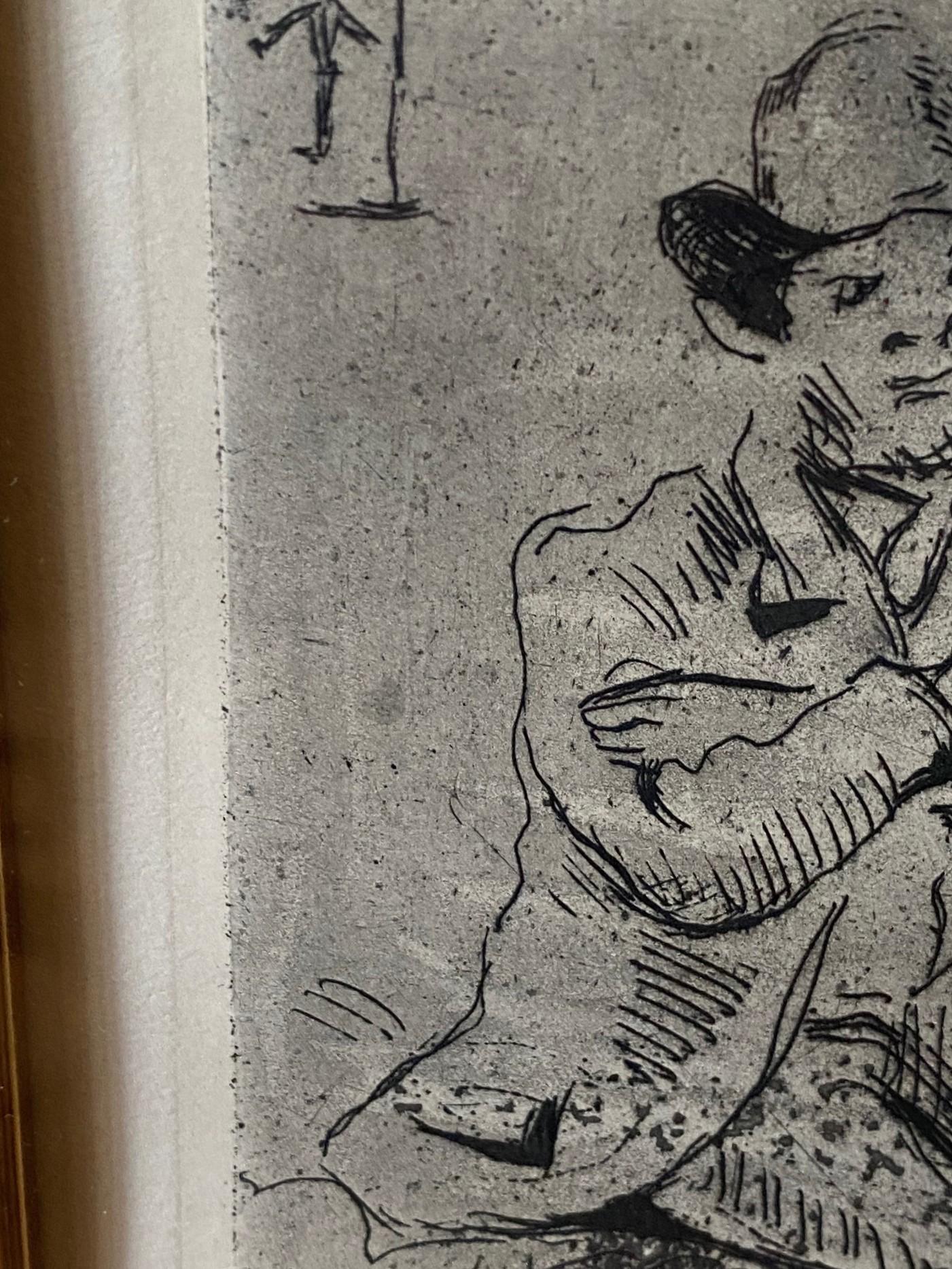 Paul Cézanne Französisch Radierung Portrait de Guillaumin au Pendu mit einem hängenden Mann im Angebot 6