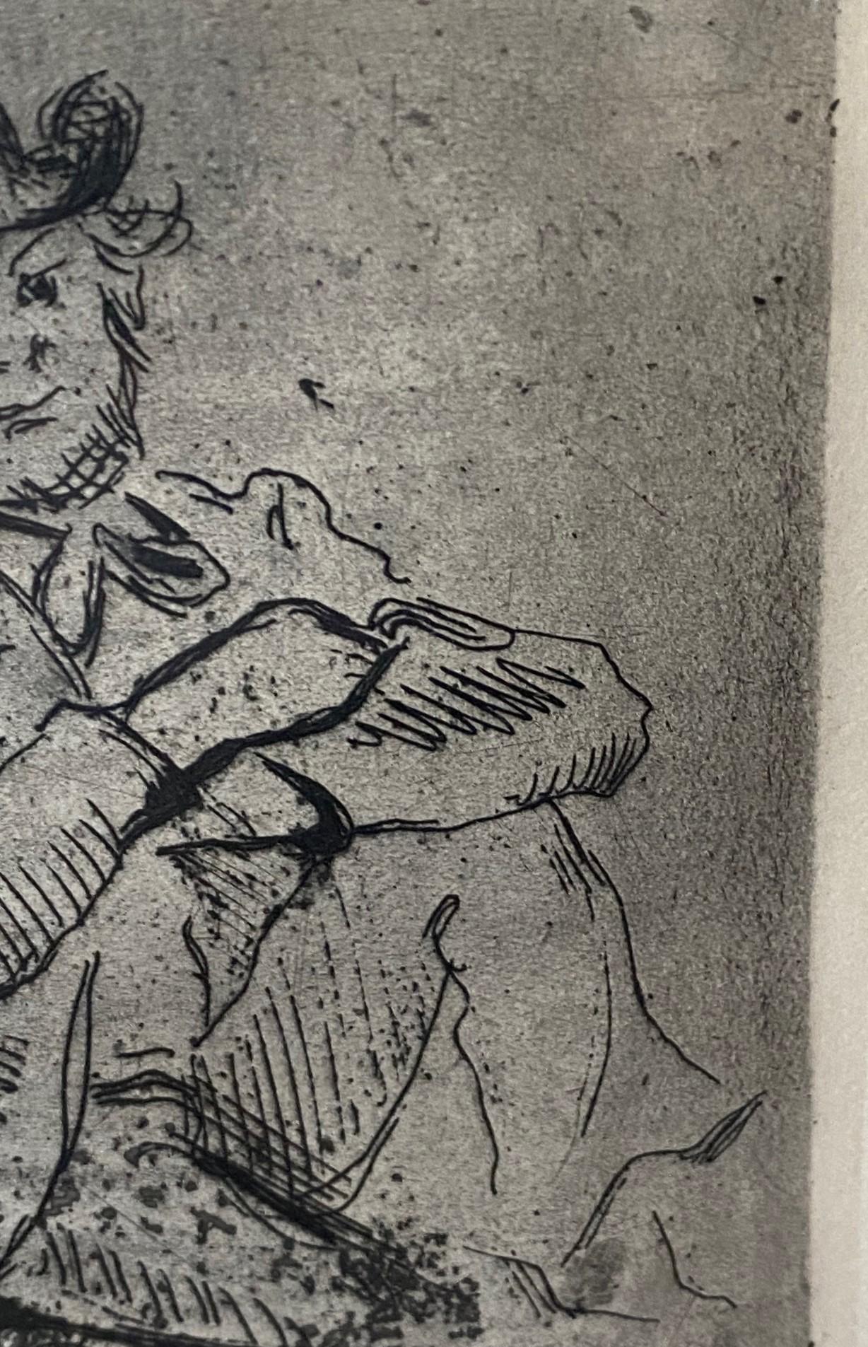 Paul Cézanne Französisch Radierung Portrait de Guillaumin au Pendu mit einem hängenden Mann im Angebot 7