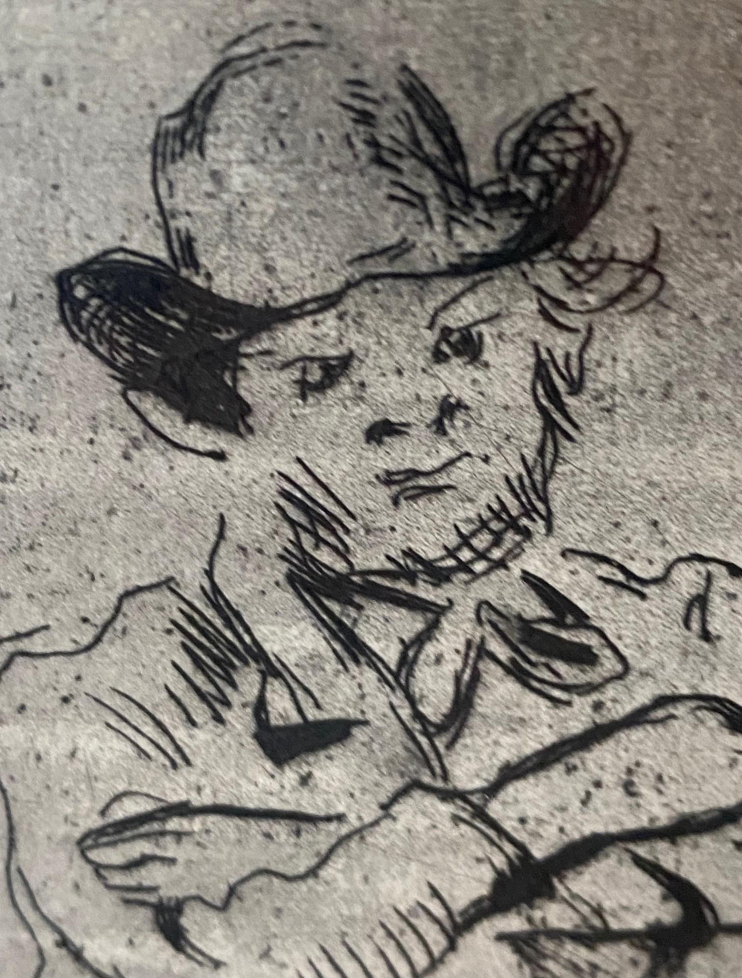 Paul Cézanne Französisch Radierung Portrait de Guillaumin au Pendu mit einem hängenden Mann im Angebot 8