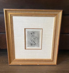 Paul Cézanne French Etching Portrait de Guillaumin au Pendu with a Hanging Man