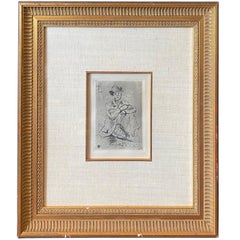 Paul Cézanne Gravure française Portrait de Guillaumin au Pendu avec un homme pendu