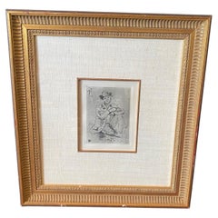 Paul Cézanne French Etching Portrait de Guillaumin au Pendu with a Hanging Man