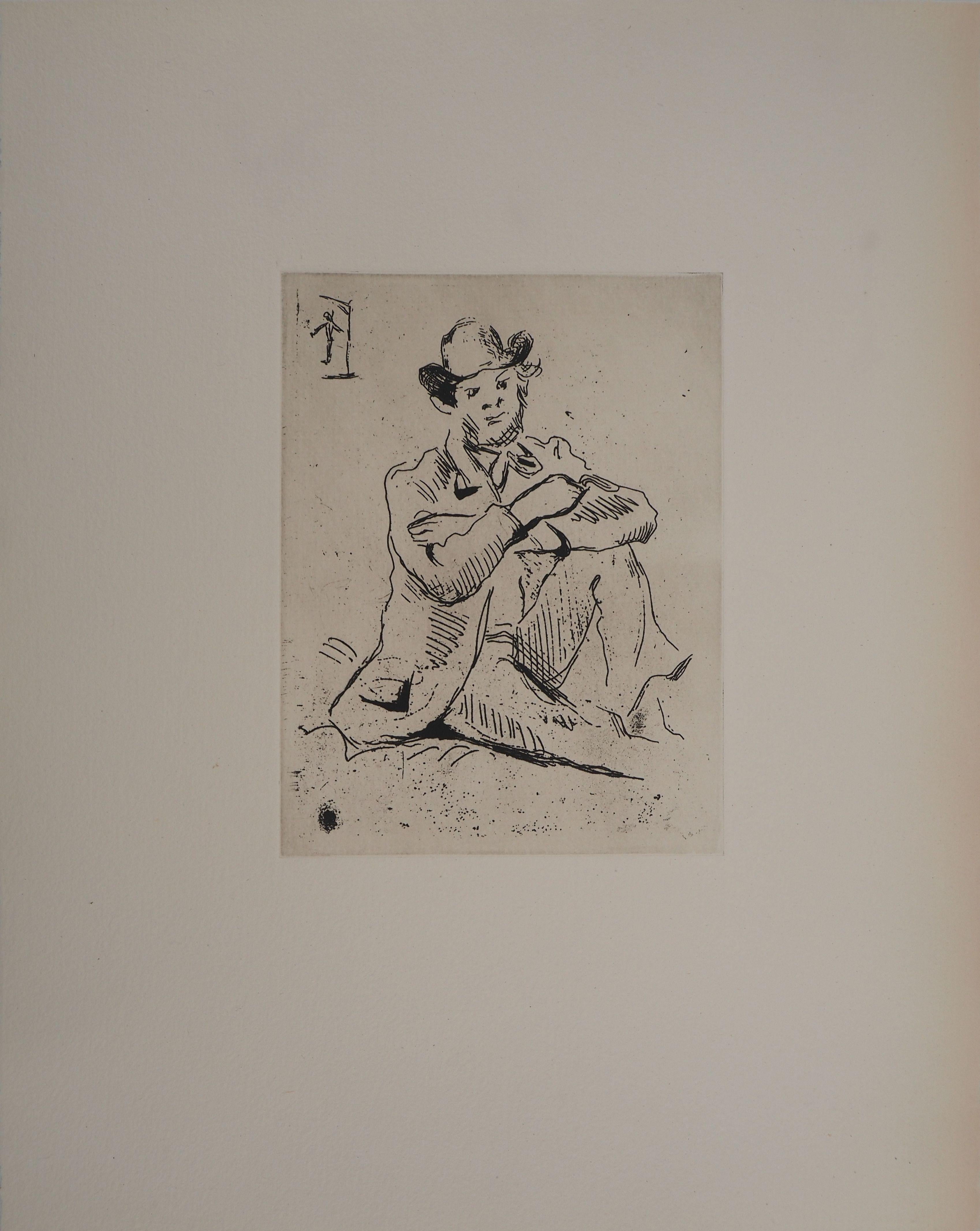 Armand Guillaumin au Pendu - Original etching (Venturi #1159) - Print by Paul Cézanne