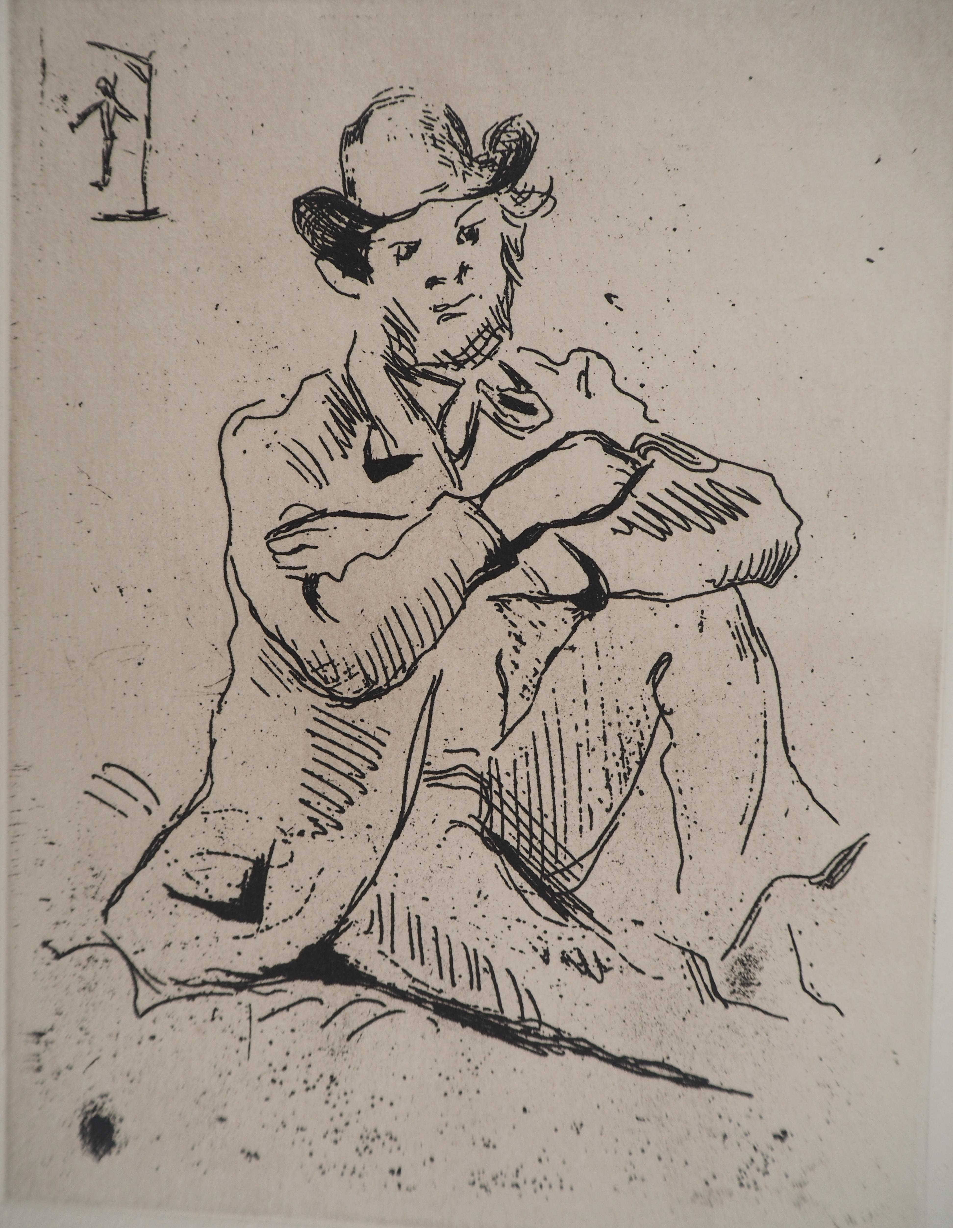 Armand Guillaumin au Pendu - Original etching (Venturi #1159) - Academic Print by Paul Cézanne