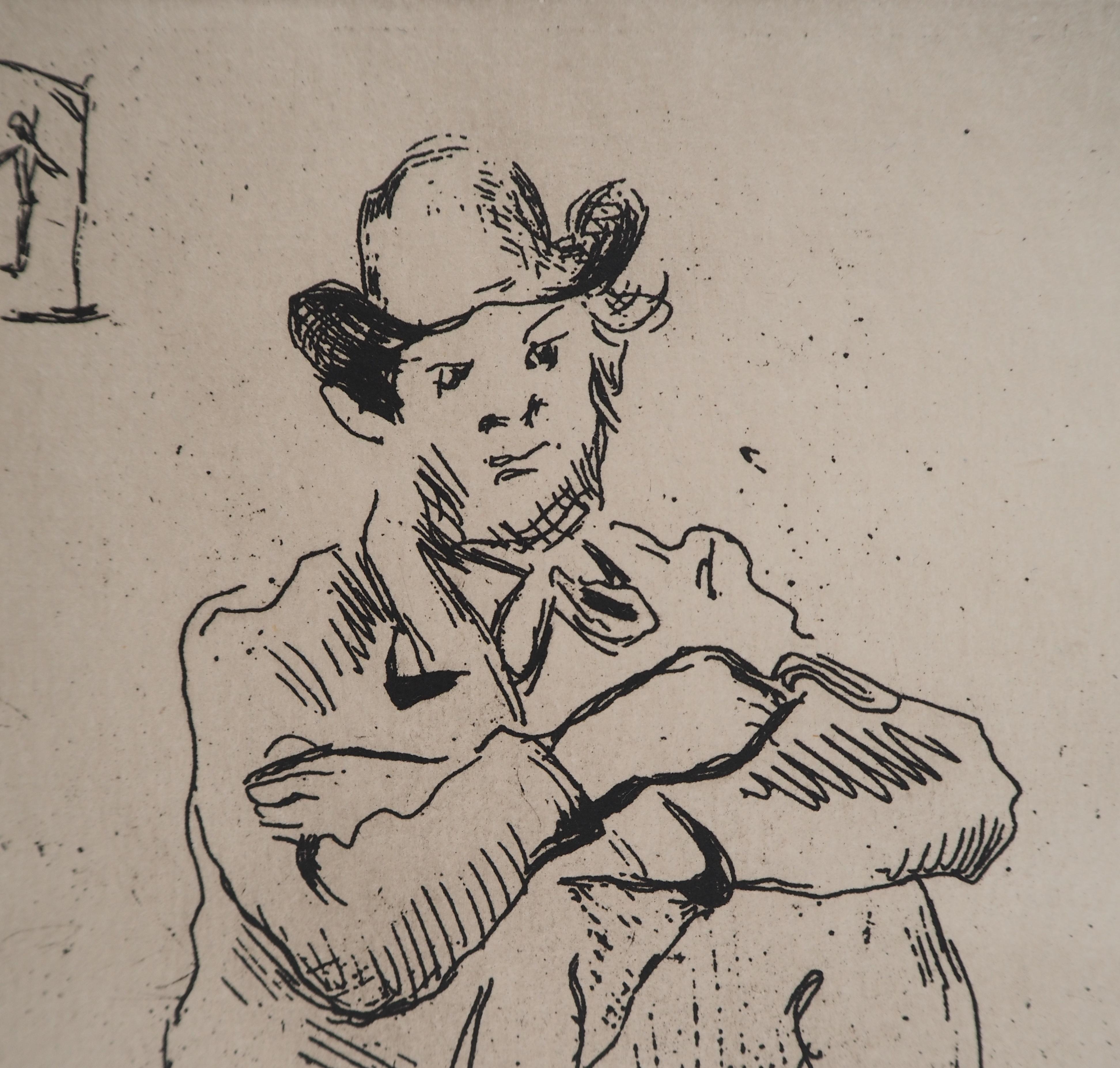 Paul CEZANNE (1839-1906)
Armand Guillaumin Hanged

Original Etching
Unsigned
On laid paper, 32 x 25 cm (c. 13 x 10 in)

REFERENCES:
- Catalogue Raisonné Venturi #1159
- Catalogue Raisonné Cherpin #4

INFORMATION: This is probably a posthumous print