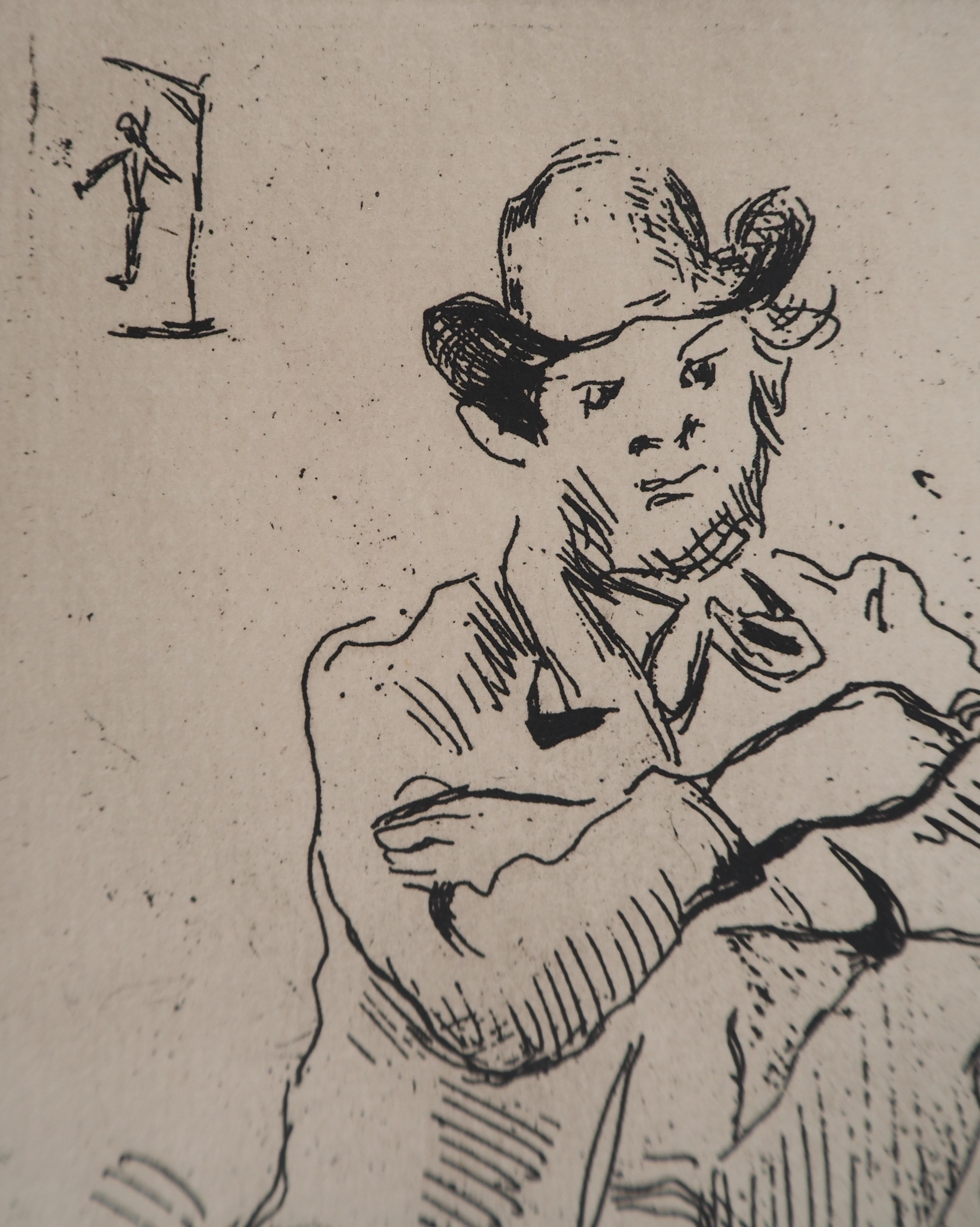 Armand Guillaumin au Pendu - Original etching (Venturi #1159) For Sale 1