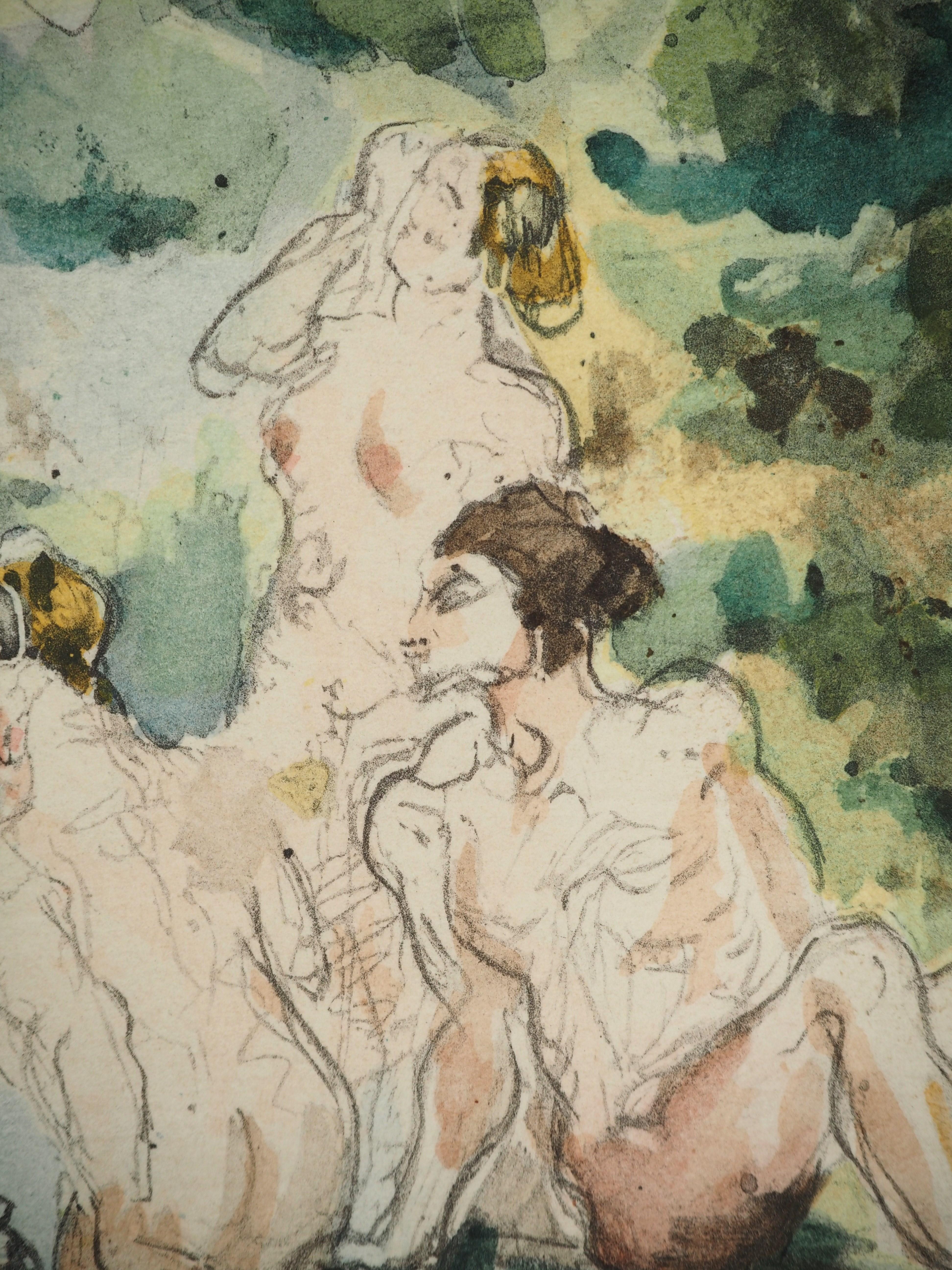 Bathers – Lithographie, 1971 (Moderne), Print, von Paul Cézanne