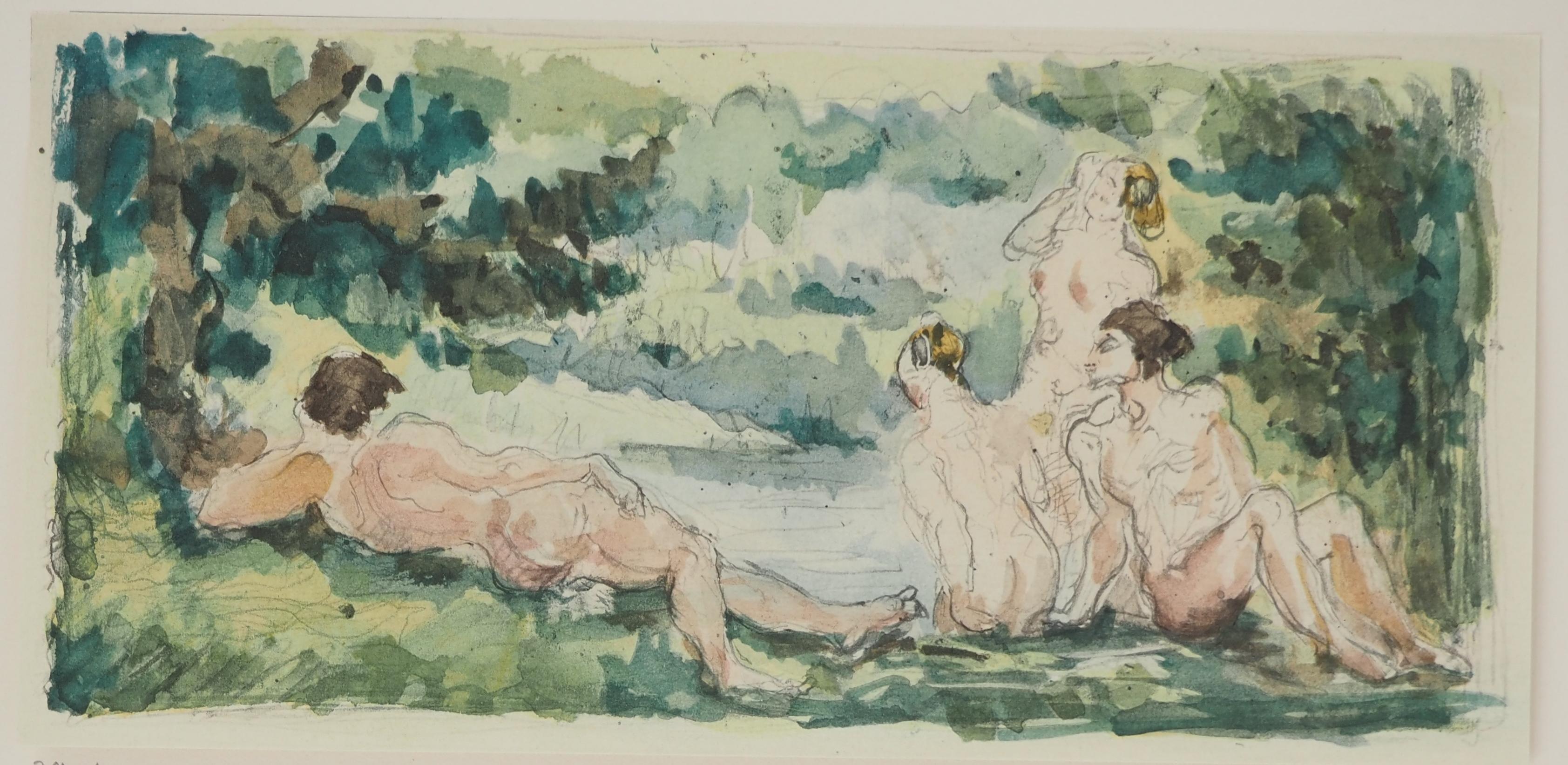 Paul Cézanne Nude Print – Bathers – Lithographie, 1971