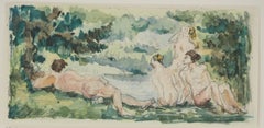 Bathers - Lithographie, 1971