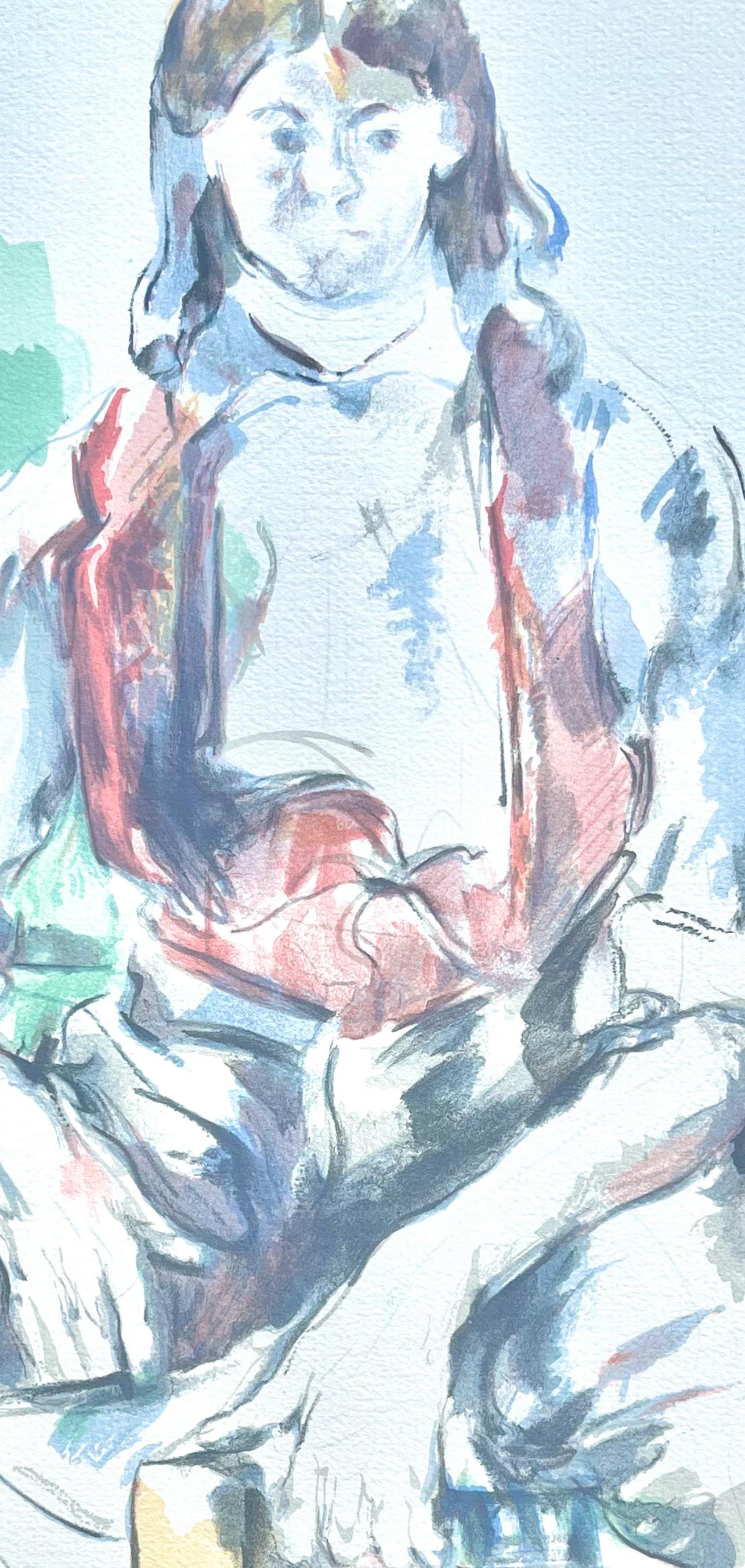 Cézanne, Der Junge mit der roten Weste, Cézanne: Zehn Aquarelle (nach) im Angebot 1
