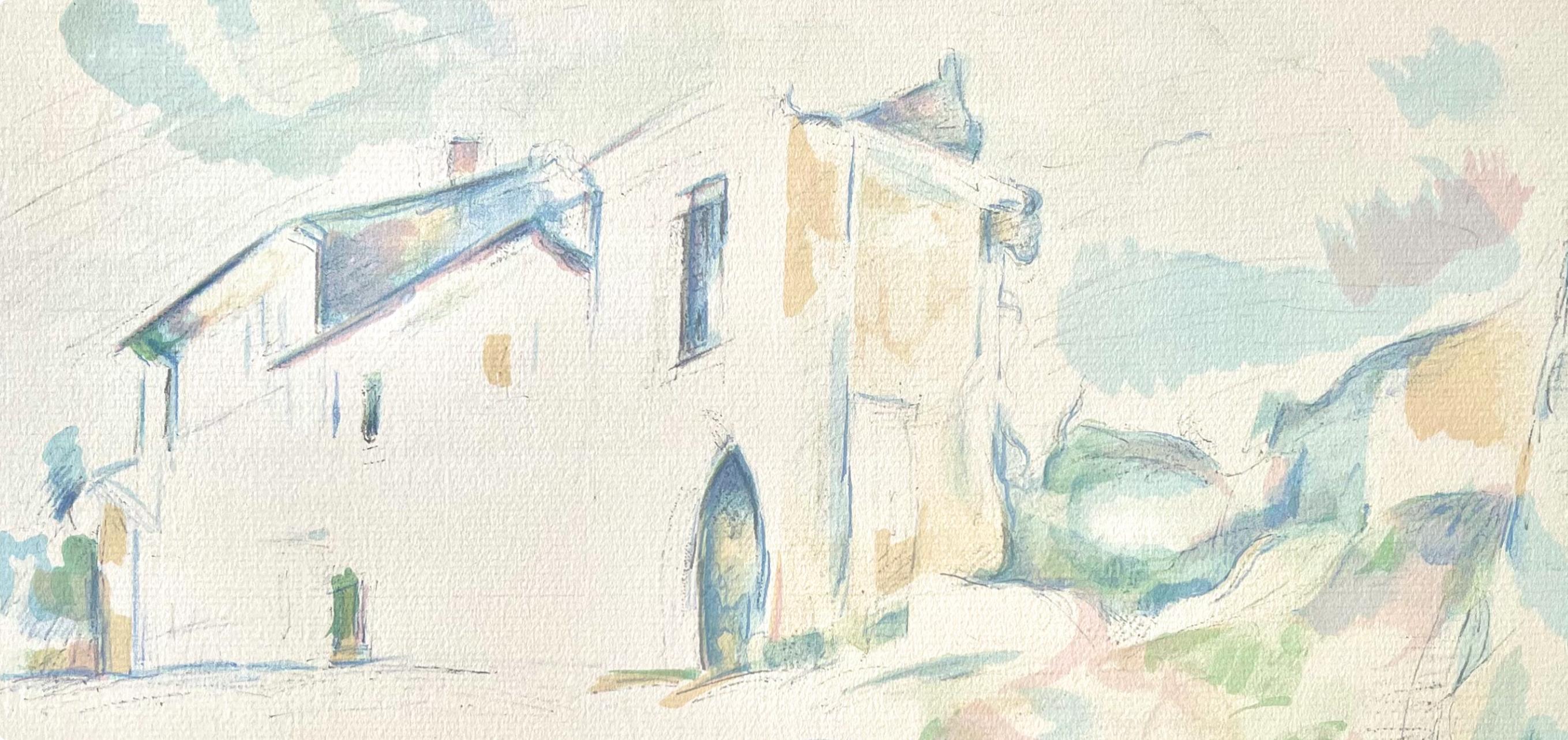 Cézanne, Haus in der Provence, Cézanne: Zehn Aquarelle (nach) – Print von Paul Cézanne