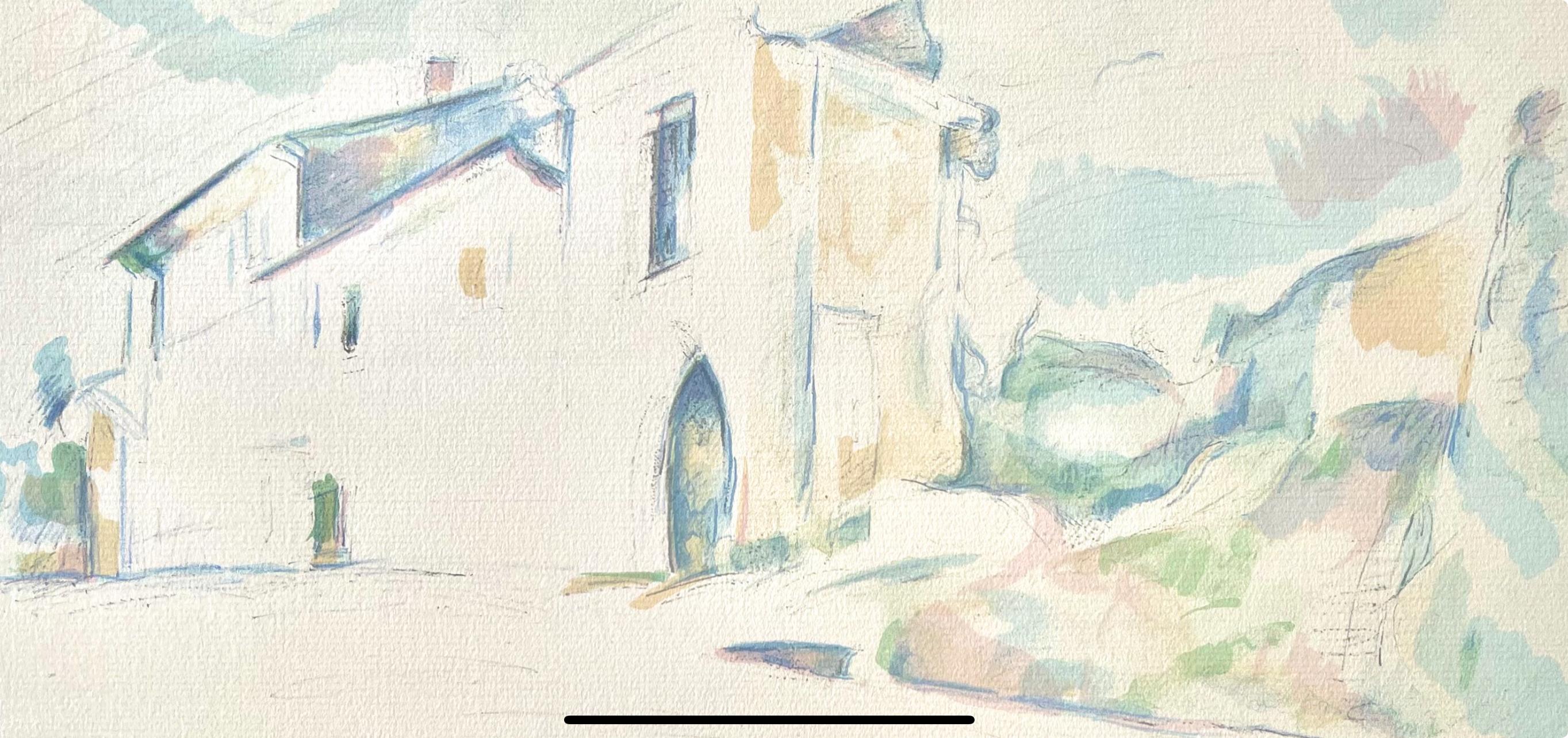 Cézanne, Haus in der Provence, Cézanne: Zehn Aquarelle (nach) (Moderne), Print, von Paul Cézanne