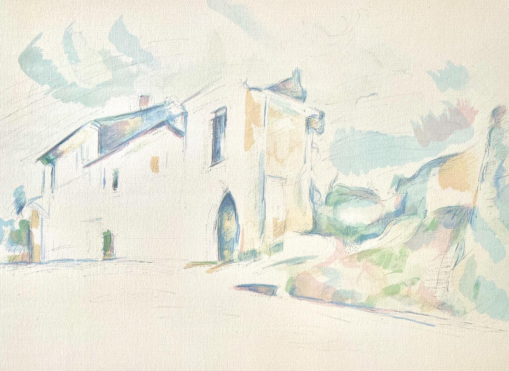 Paul Cézanne Landscape Print – Cézanne, Haus in der Provence, Cézanne: Zehn Aquarelle (nach)