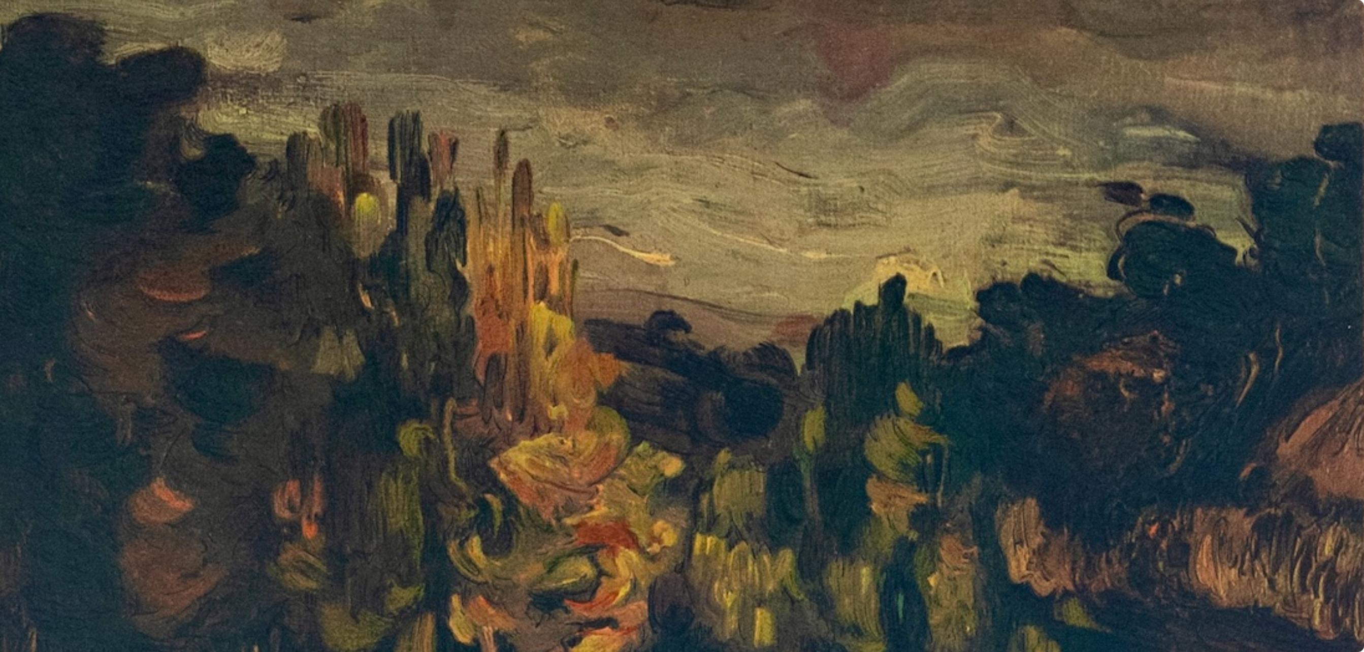 Cézanne, Paysage à Aix, Les Réalistes Lyriques (d'après) - Print de Paul Cézanne