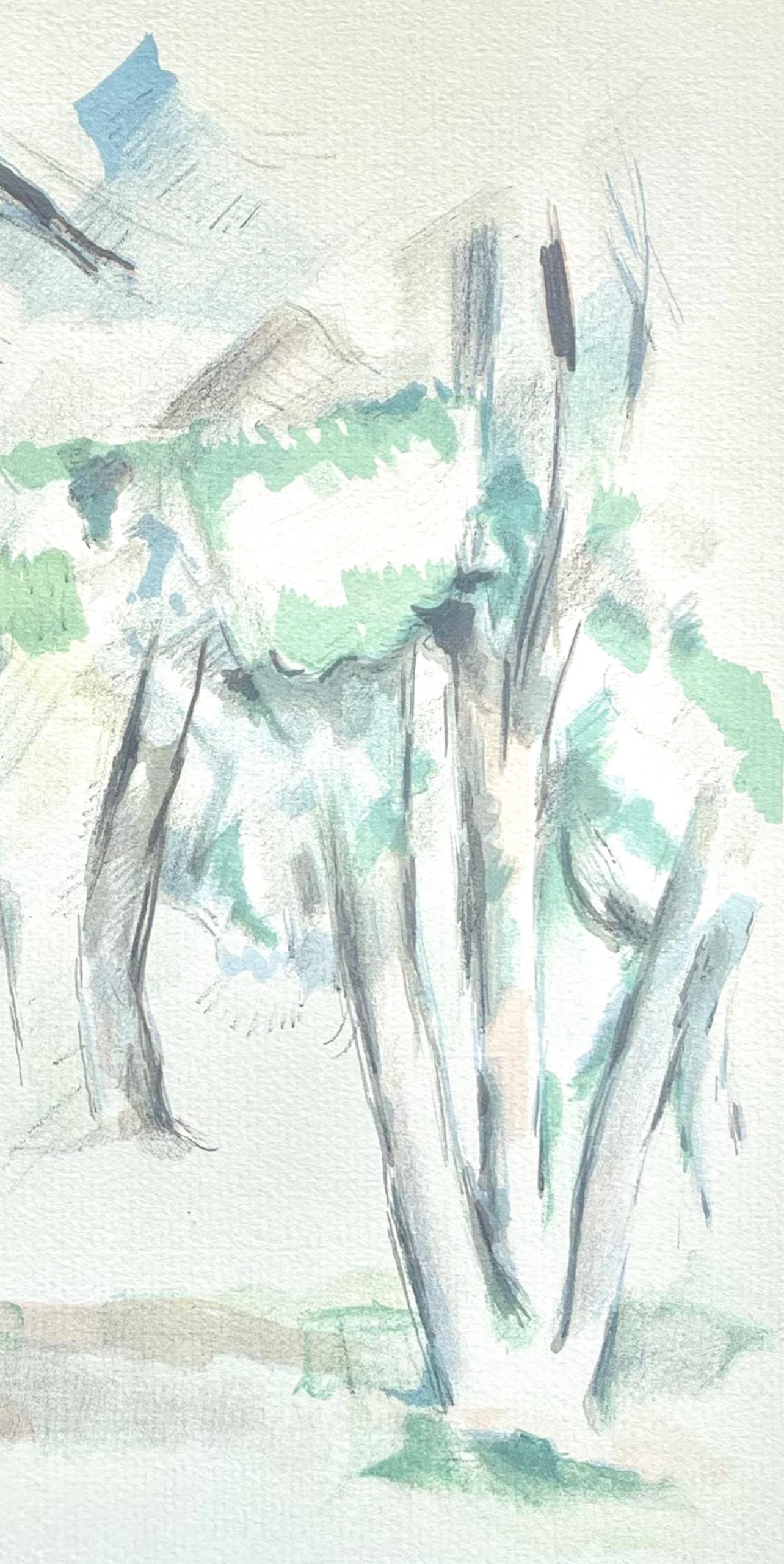 Cézanne, Trees, Cézanne: Ten Water Colors (after) For Sale 1