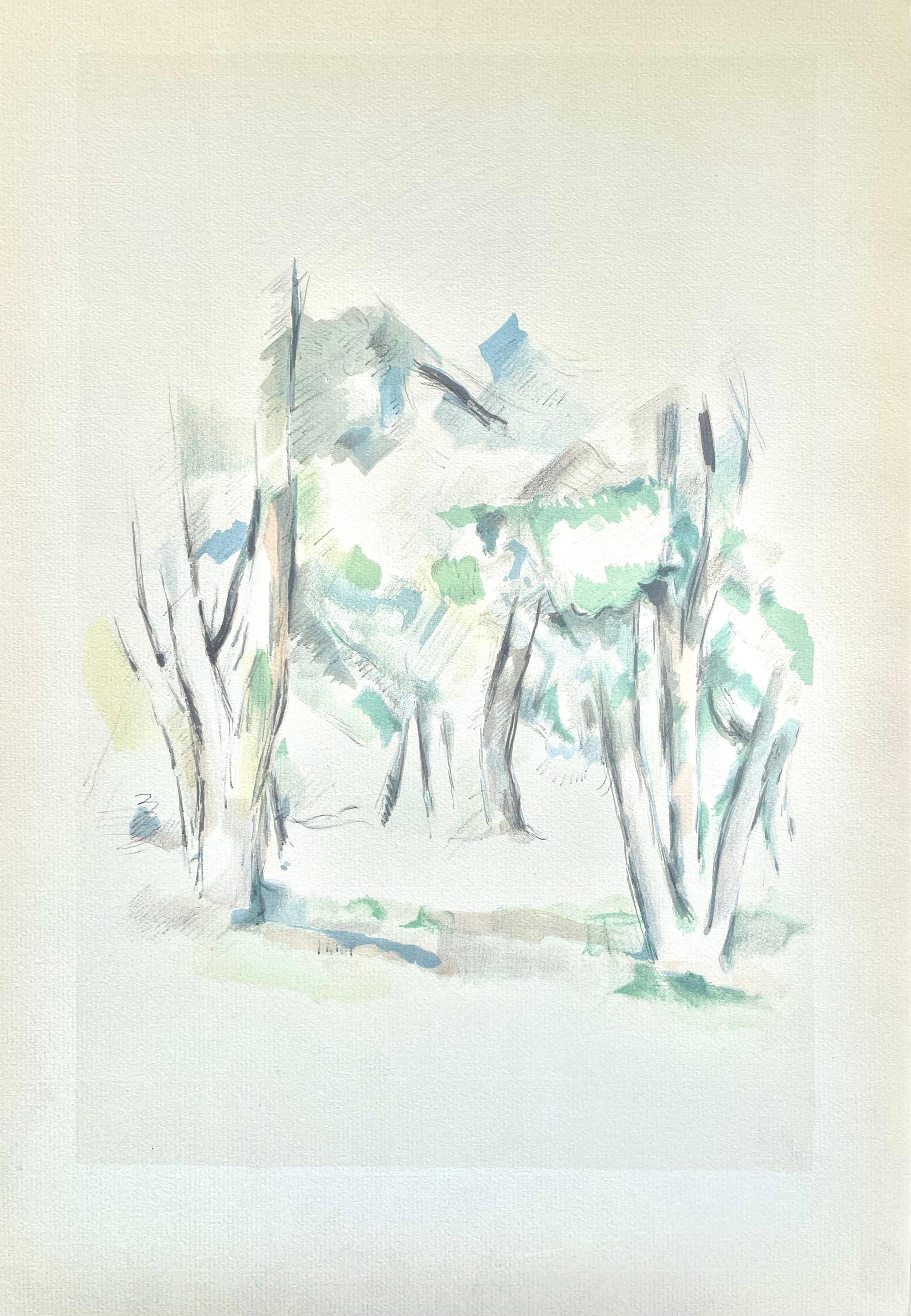Cézanne, Trees, Cézanne: Ten Water Colors (after) For Sale 2