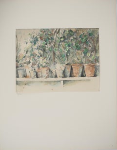 Geranium pots - Lithograph, 1971