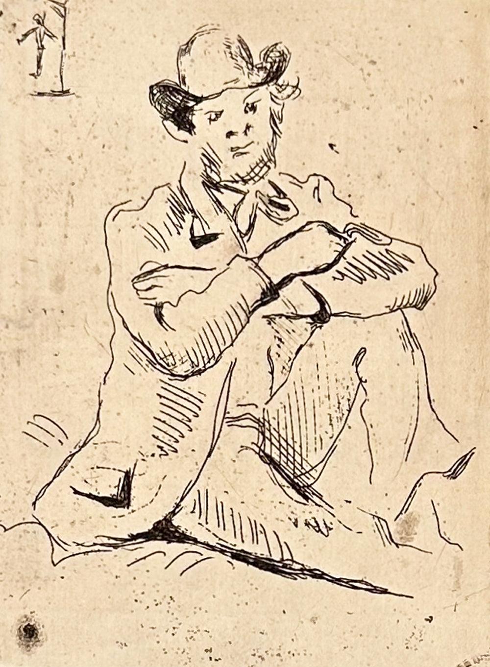 Paul Cézanne Print - Guillaumin au pendu (Guillaumin with Hanged Man)