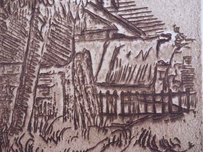 Paul Cezanne
Landscape in Auvers, the farm

Original drypoint, 1873
Unsigned as usual
Edition of 600 copies 
On vellum, size 33 x 25 cm (c. 13 x 9,9 in)

REFERENCE : 
- Catalog raisonne Venturi #1161
- Catalog raisonne Cherpin #5

Excellent condition