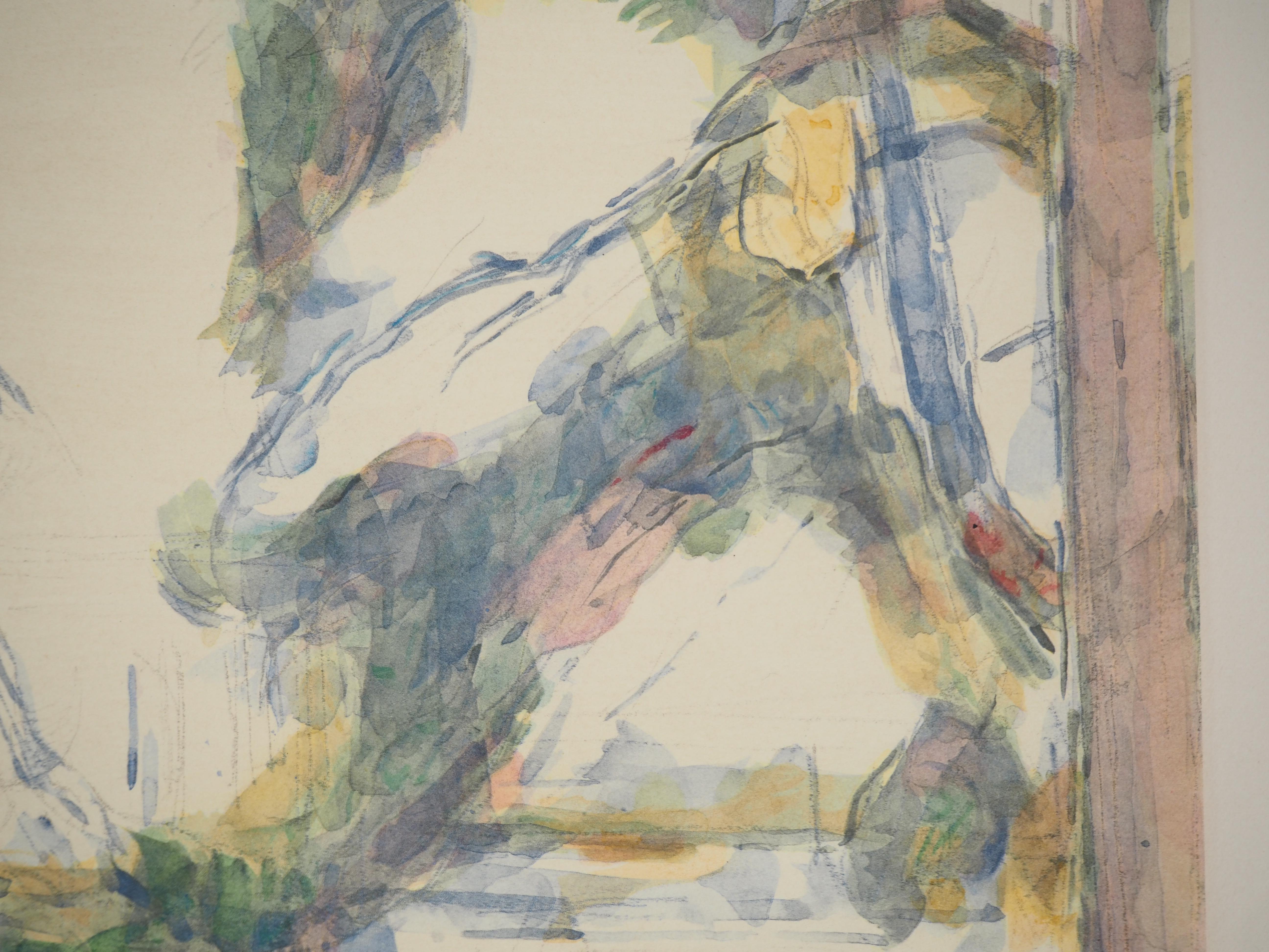 Paul Cezanne
Près de Paris, vue sur le château de Montgeroult, 1971

Lithographie et pochoir (atelier Jacomet)
Non signé
Numéroté / 225
Sur papier appliqué sur vélin d'Arches 41.5 x 53.5 cm (c. 16.5 x 21 in)

INFORMATION : Cette lithographie fait