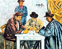 Paul Cézanne (1839–1906) – I giocatori di carte – Acquatinta a colori su carta Arches
