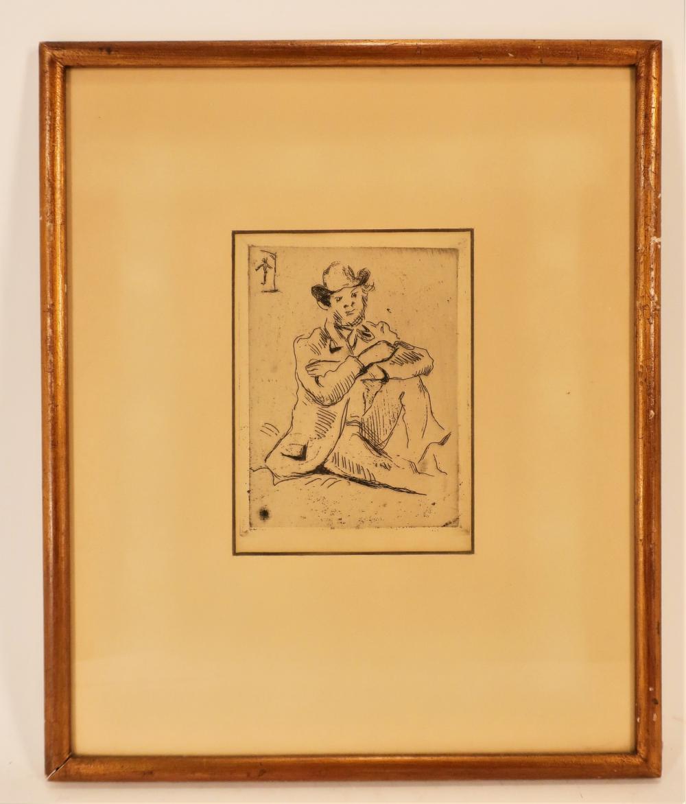 Paul Cezanne, Portrait Etching - Print by Paul Cézanne