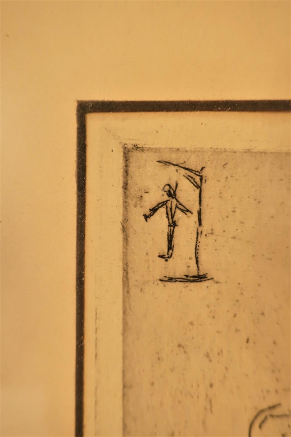 Paul Cezanne, Portrait Etching - Brown Portrait Print by Paul Cézanne