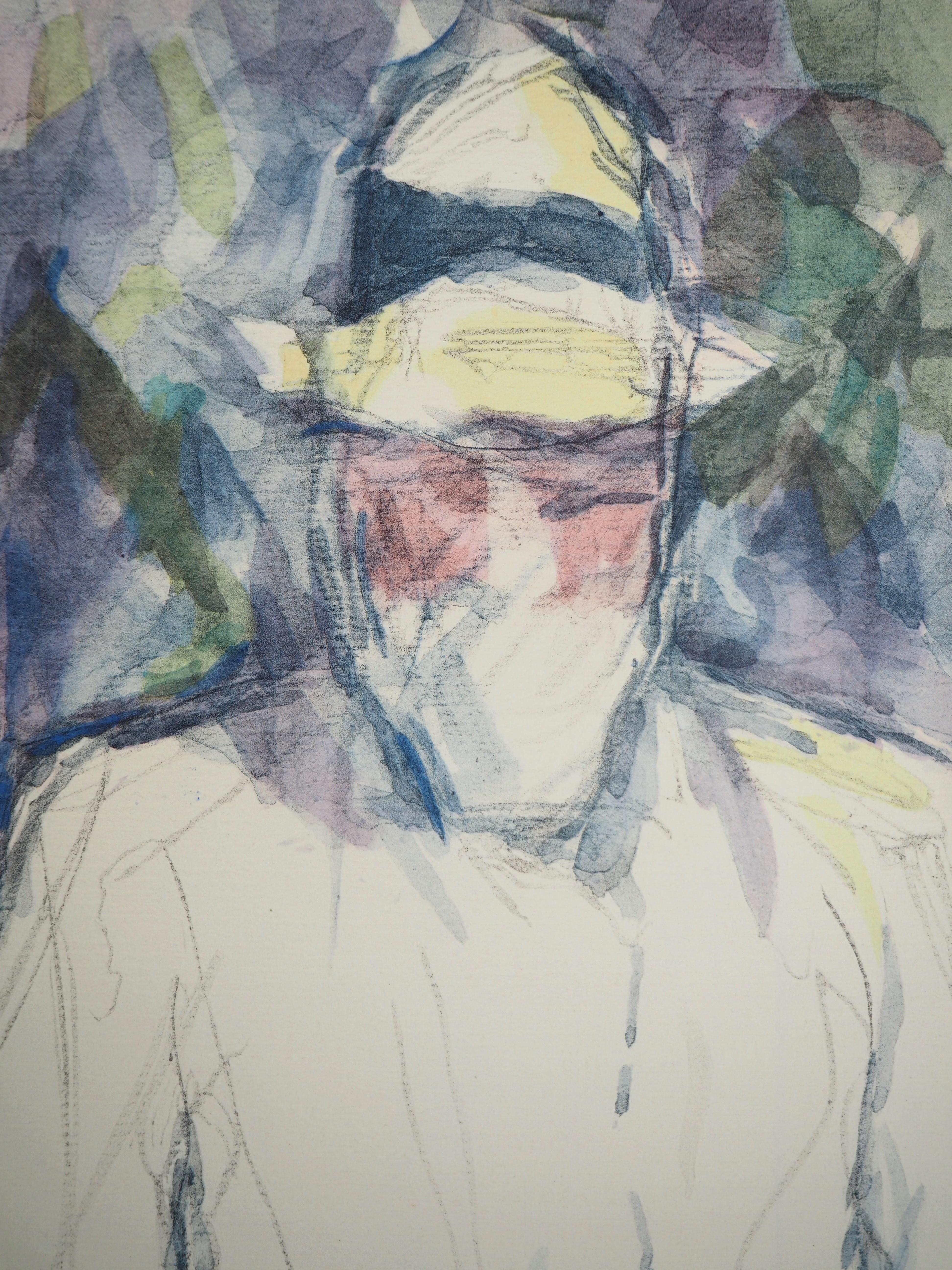 Portrait, L'homme au chapeau - Lithographie, 1971 - Moderne Print par Paul Cézanne