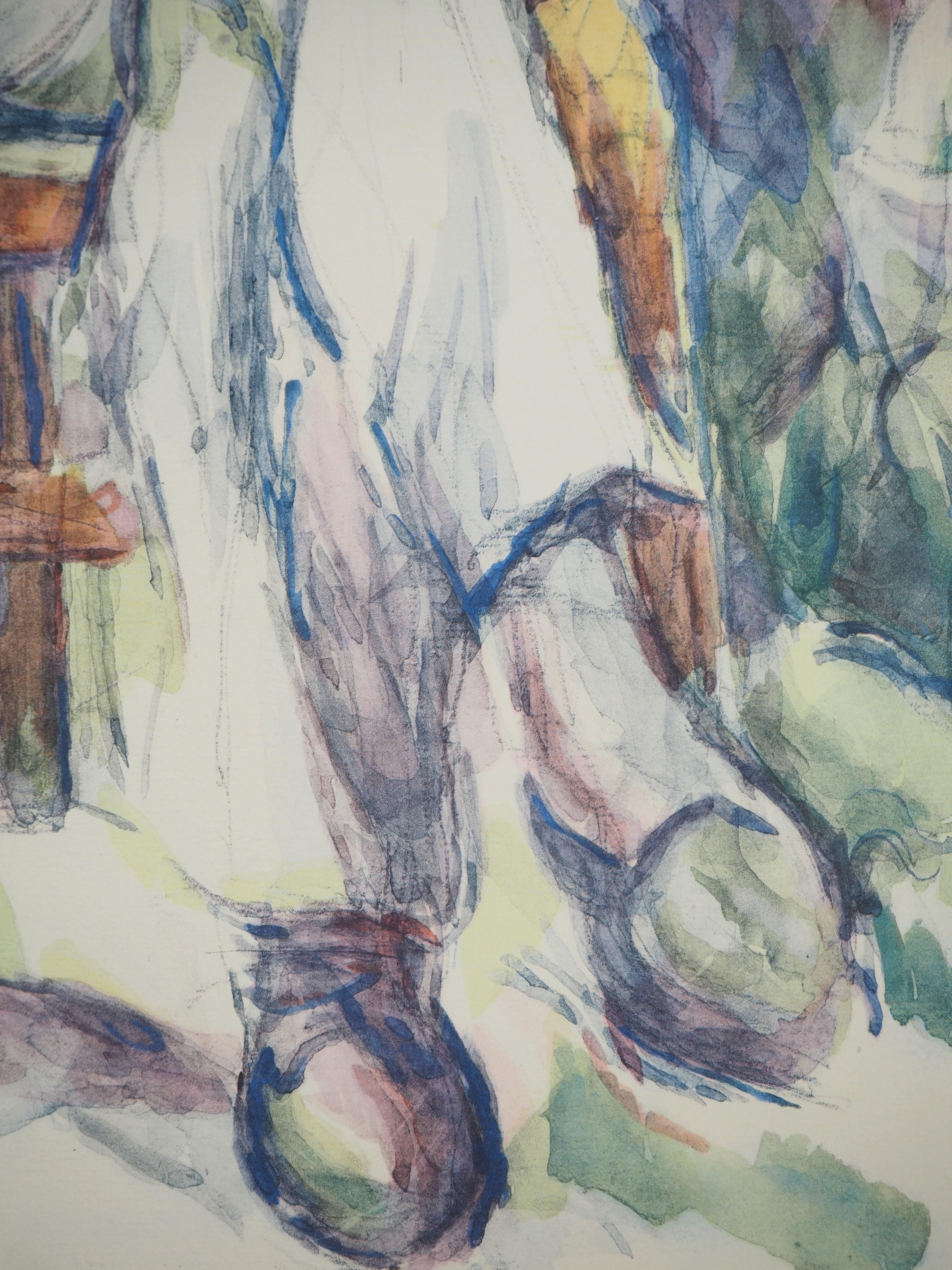 Paul Cezanne
Portrait, L'homme au chapeau, 1971

Lithographie et pochoir (atelier Jacomet)
Non signé
Numéroté / 225
Sur papier appliqué sur vélin d'Arches 53.5 x 41.5 cm (c. 21 x 16.5 in)

INFORMATION : Cette lithographie fait partie du portfolio