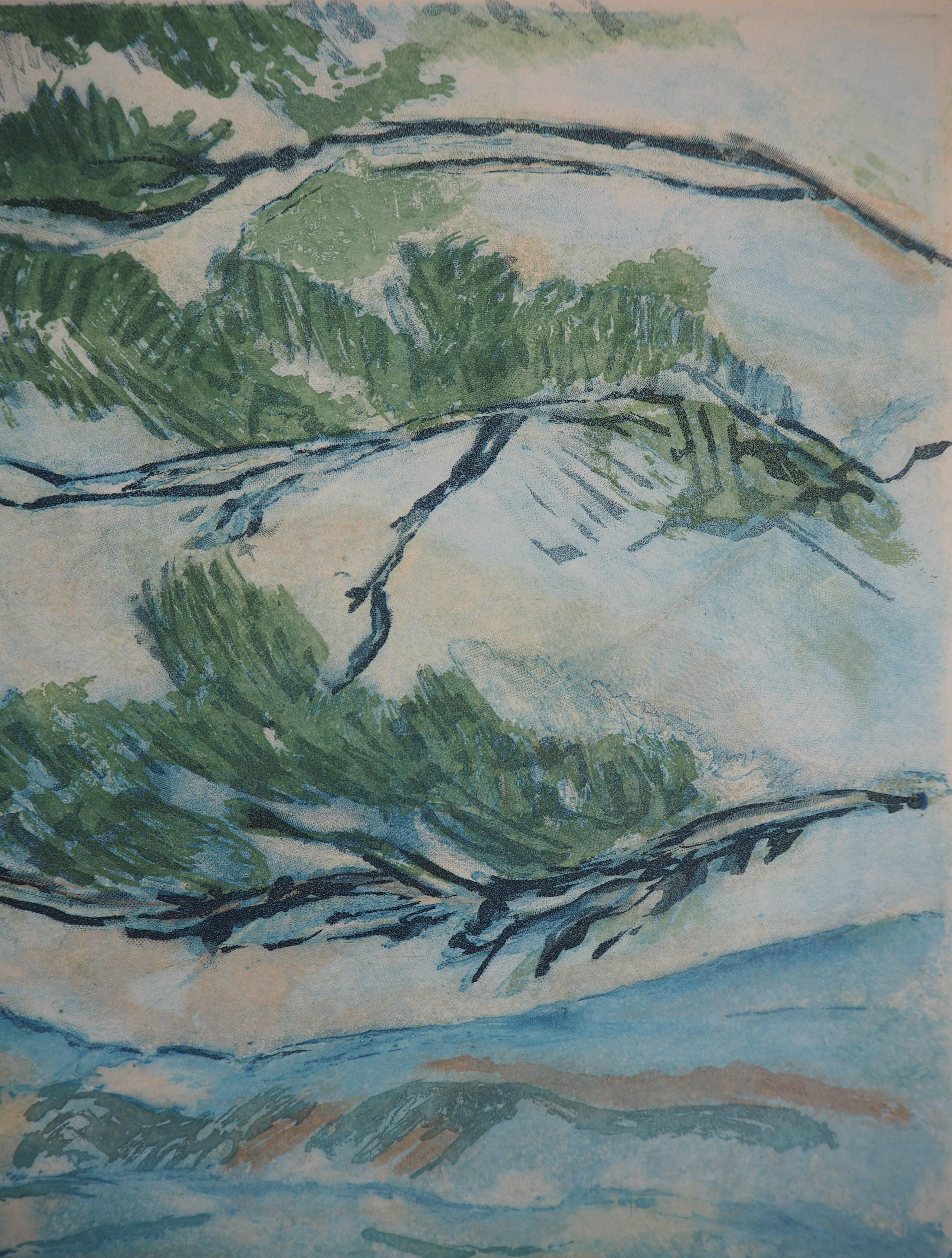 Provenza : Montaña Sainte Victoire - Aguafuerte y aguatinta grabados por J. Villon en venta 3