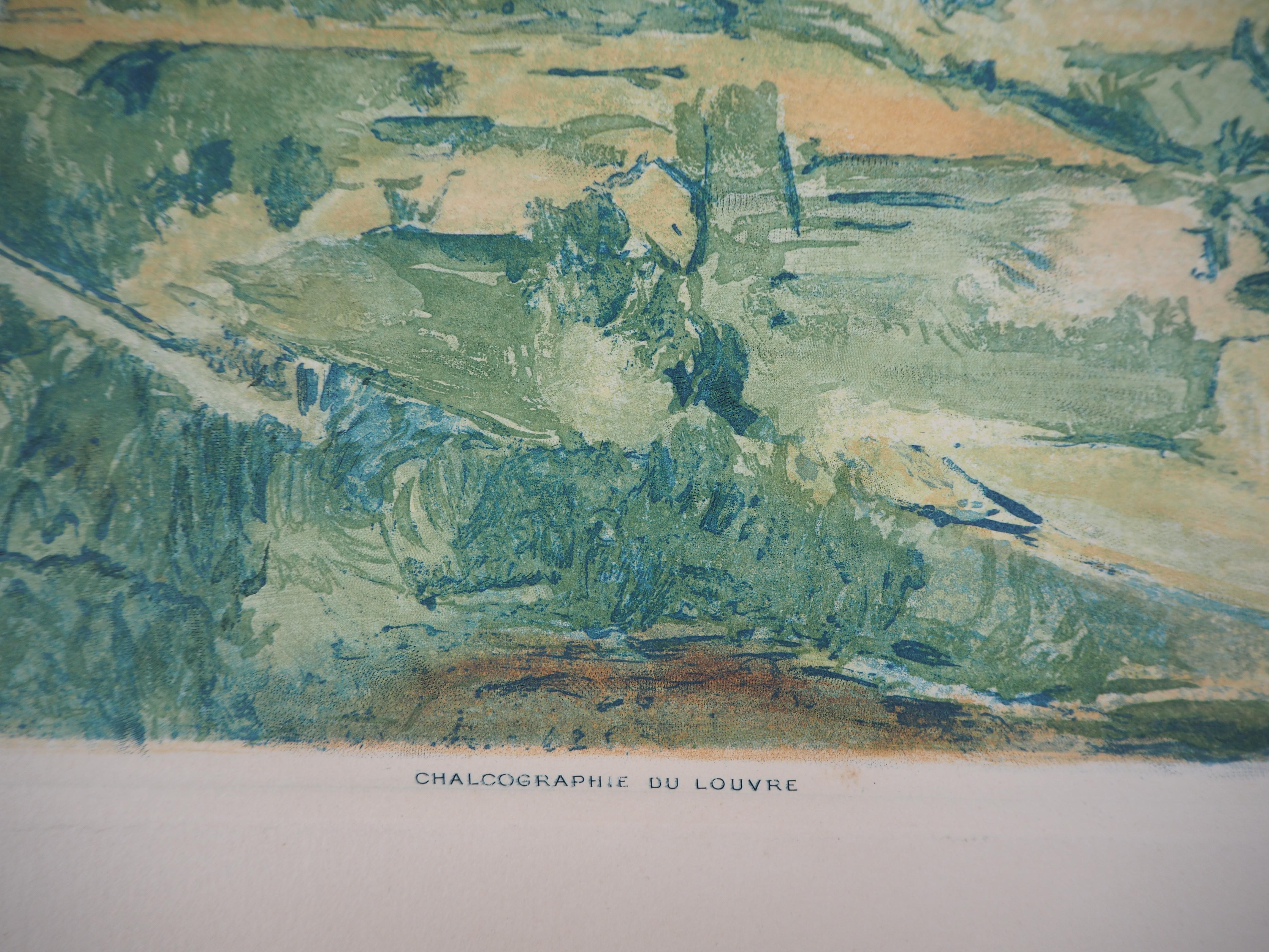 Provence : Sainte Victoire Mountain - Etching and aquatint engraved by J. Villon For Sale 1