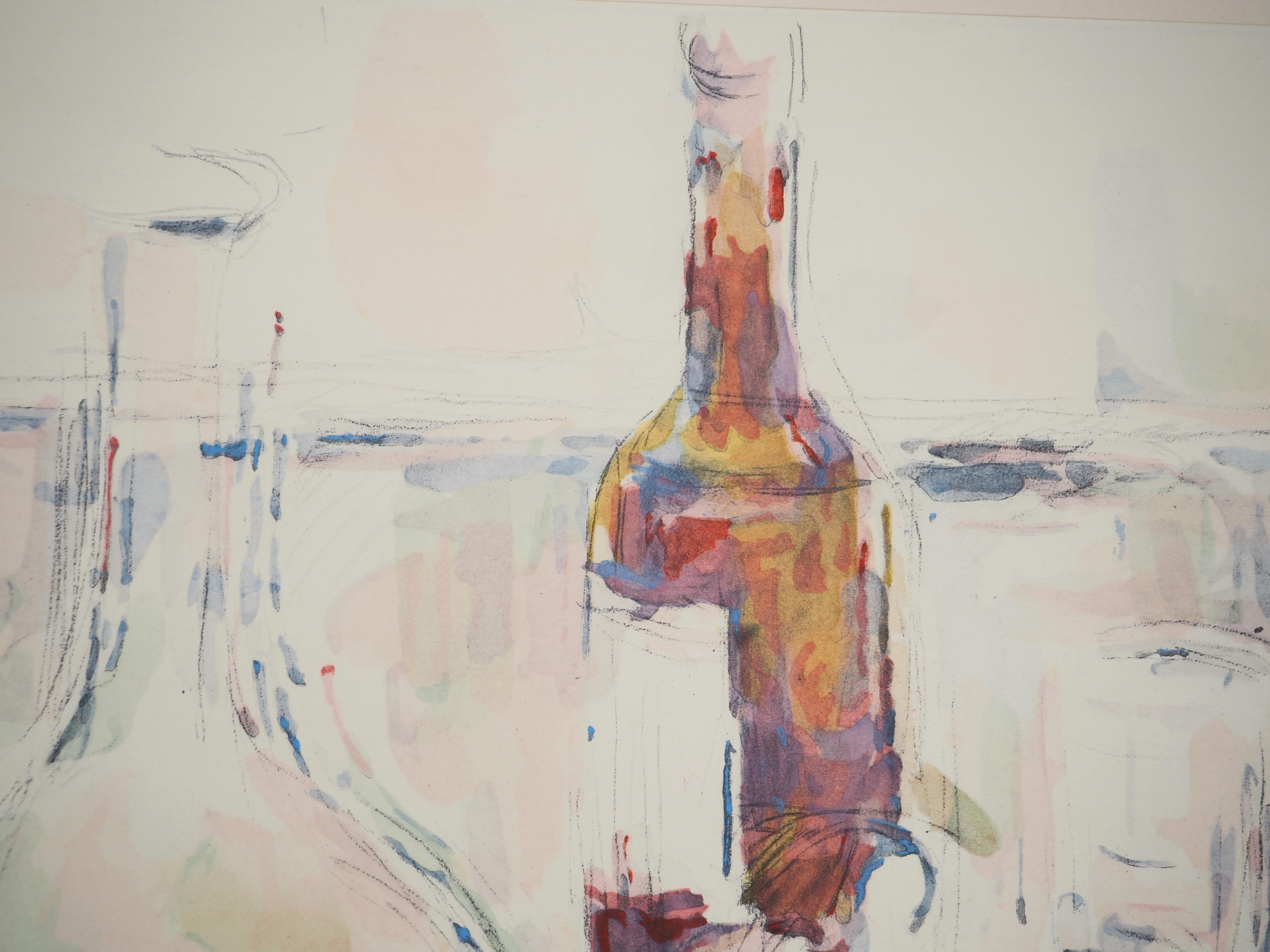 Paul Cezanne
Stilleben, Früchte und Wein, 1971

Lithographie und Schablone (Werkstatt Jacomet)
Vorzeichenlos
Nummeriert / 225
Auf Papier, aufgetragen auf Arches Vellum 41,5 x 53,5 cm (ca. 16,5 x 21 Zoll)

INFORMATION : Diese Lithographie ist Teil