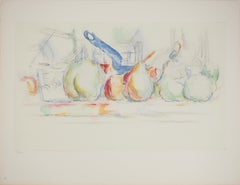 Still life - Fruits, pears and apples - Lithograph, 1971