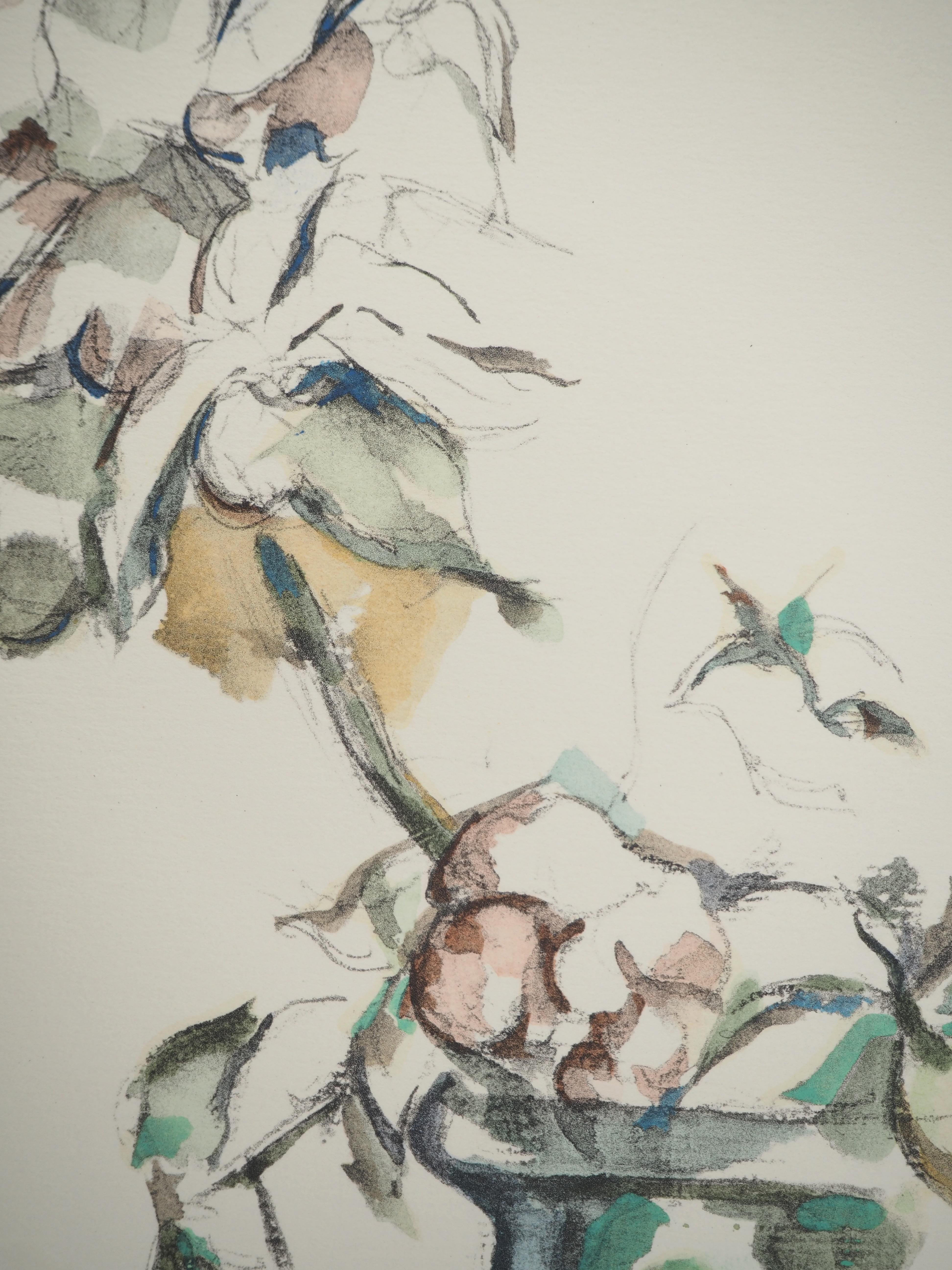 Paul Cezanne
Naturaleza muerta, Rosas en un jarrón, 1971

Litografía y estarcido (taller Jacomet)
Sin signo
Numerado / 225
En papel aplicado sobre vitela Arches 53,5 x 41,5 cm (c. 21 x 16,5 pulg.)

INFORMACIÓN : Esta litografía forma parte de la