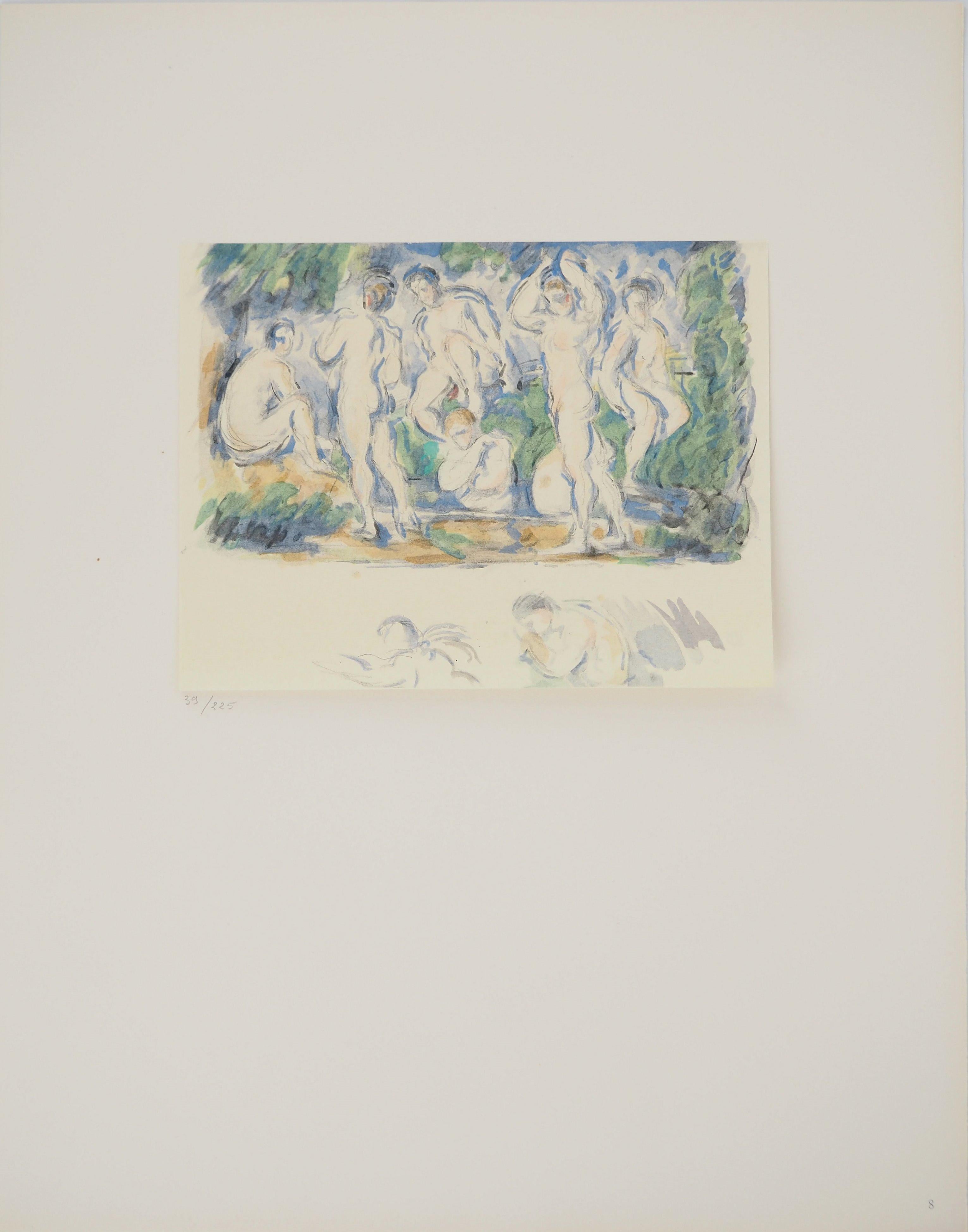The Bathers in Provence – Lithographie, 1971 – Print von Paul Cézanne