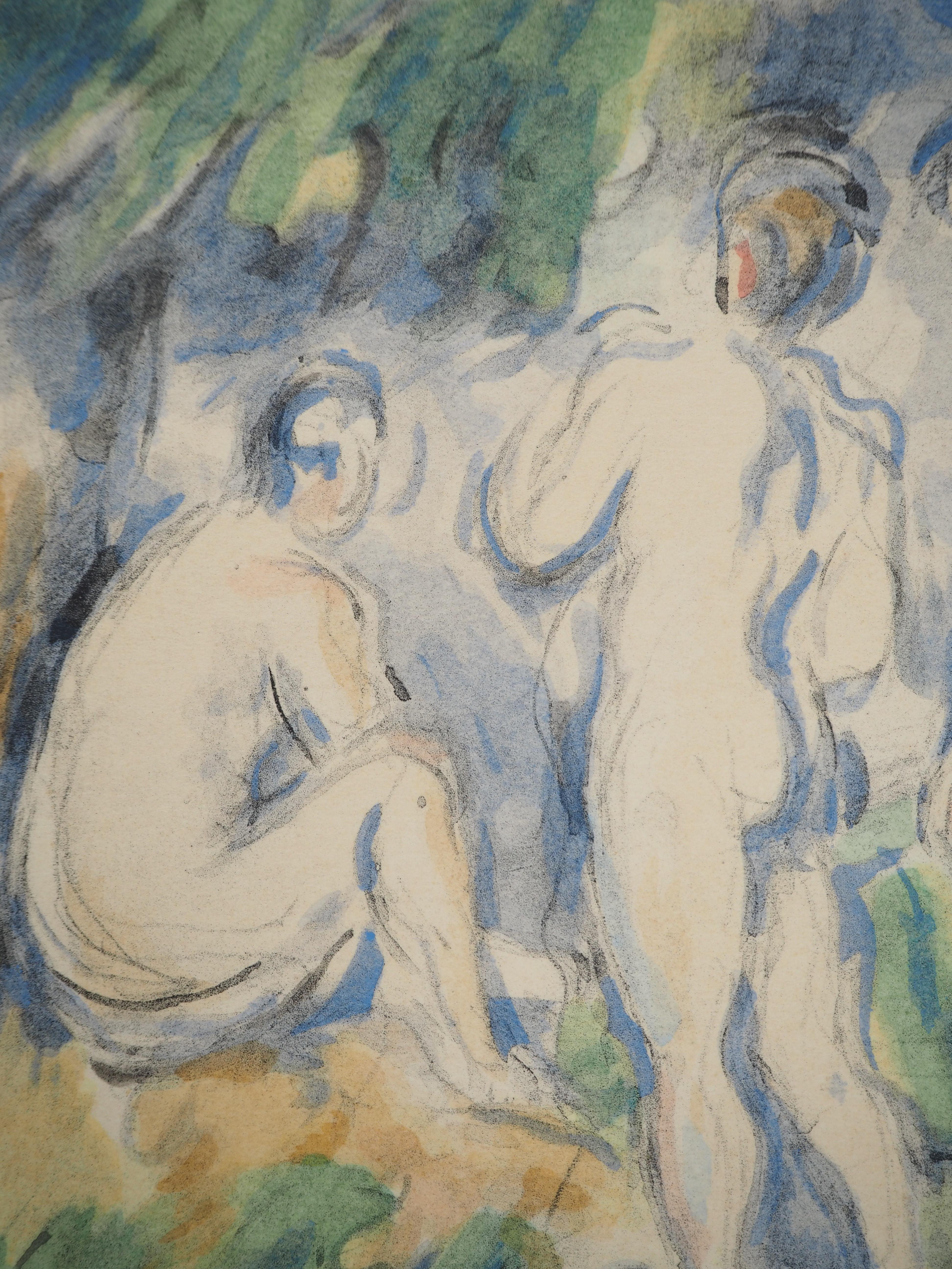 The Bathers in Provence – Lithographie, 1971 (Moderne), Print, von Paul Cézanne