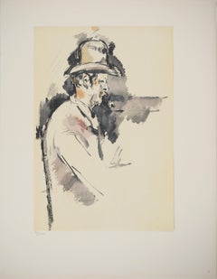 Vintage The card player - Lithograph, 1971