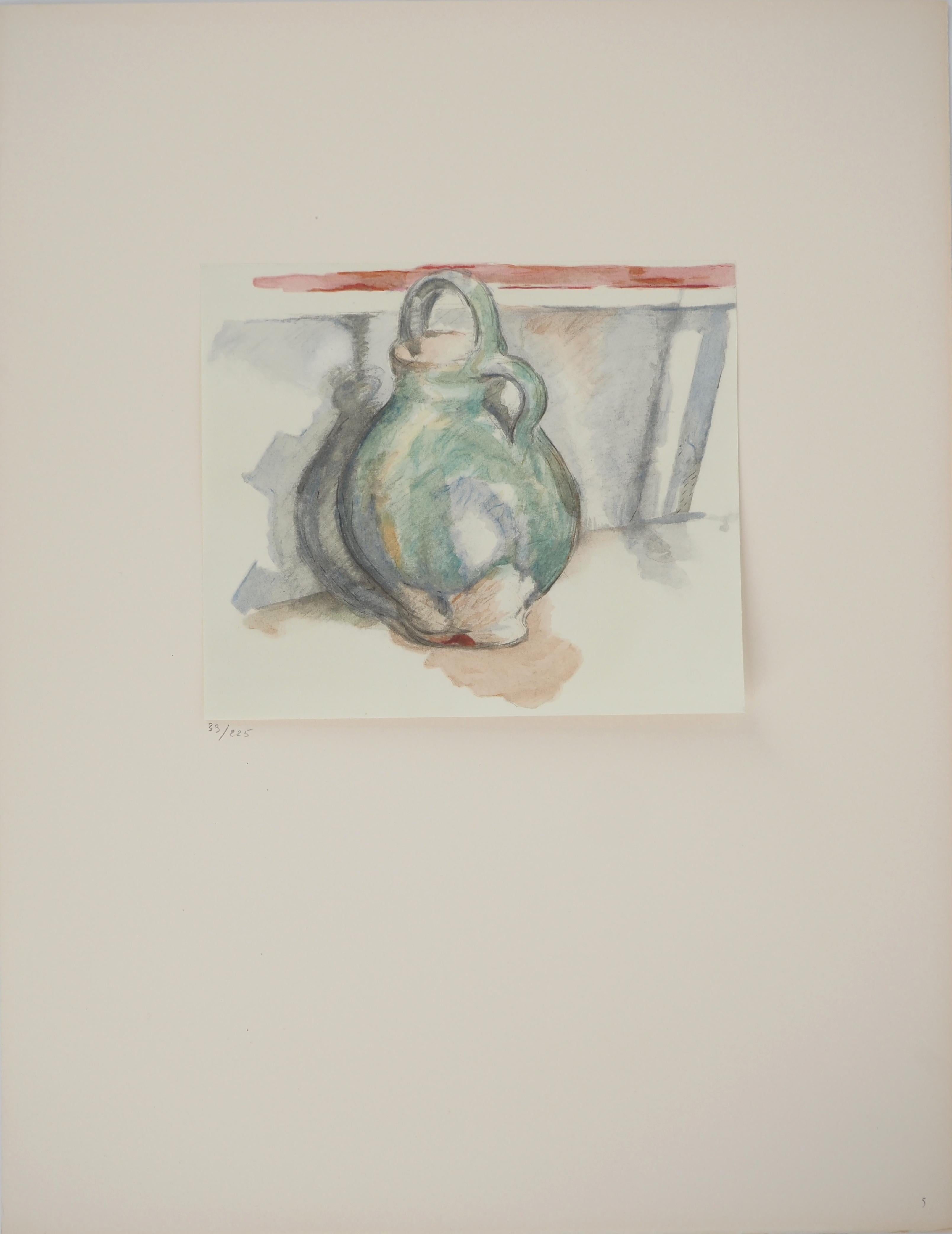 Der grüne Krug – Lithographie, 1971 – Print von Paul Cézanne