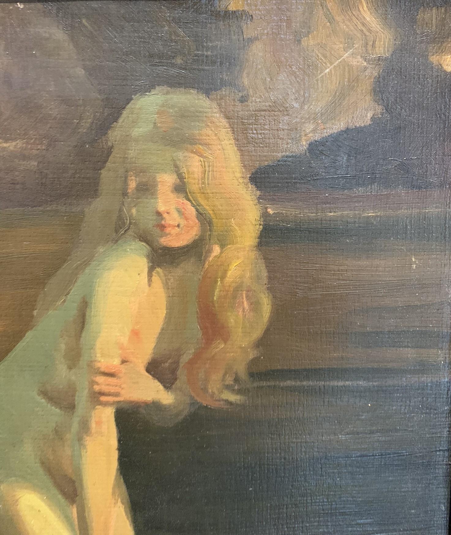 Anhängerin von Paul Chabas (1869-1937). Die Dämmerung / Bather. 11
