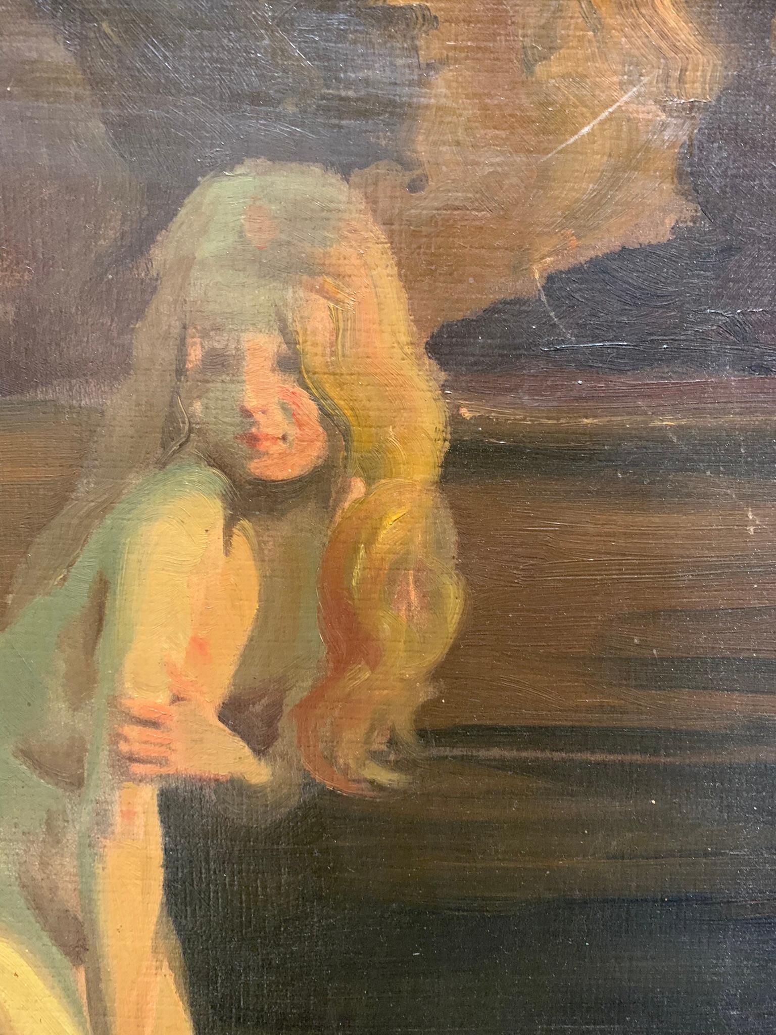Anhängerin von Paul Chabas (1869-1937). Die Dämmerung / Bather. 1